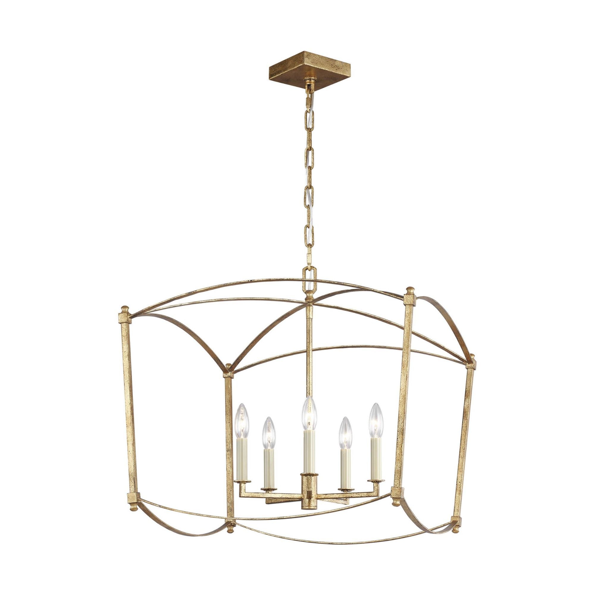 Sean Lavin Thayer Wide Lantern in Antique Gild