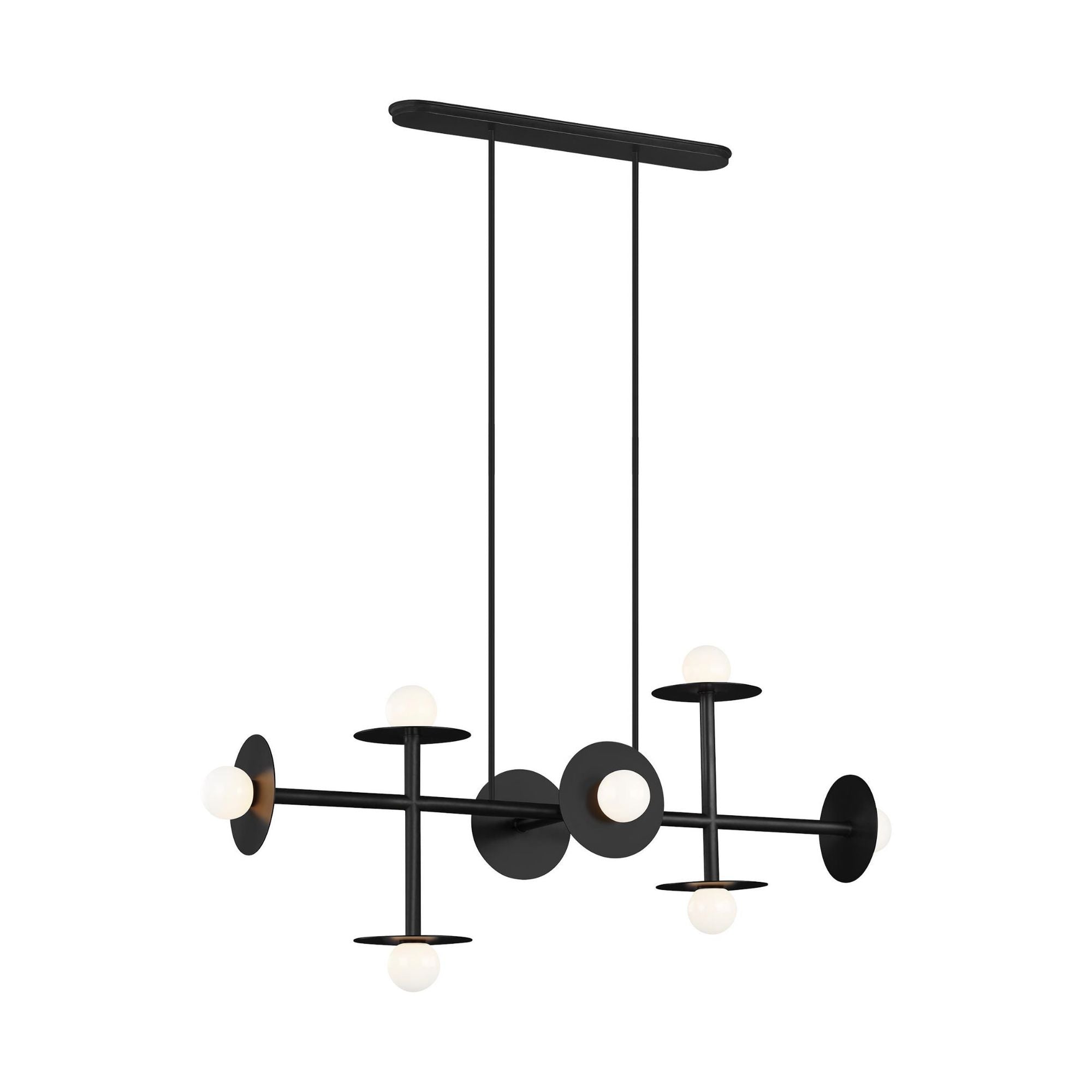 Kelly Wearstler Nodes Large Linear Chandelier in Midnight Black