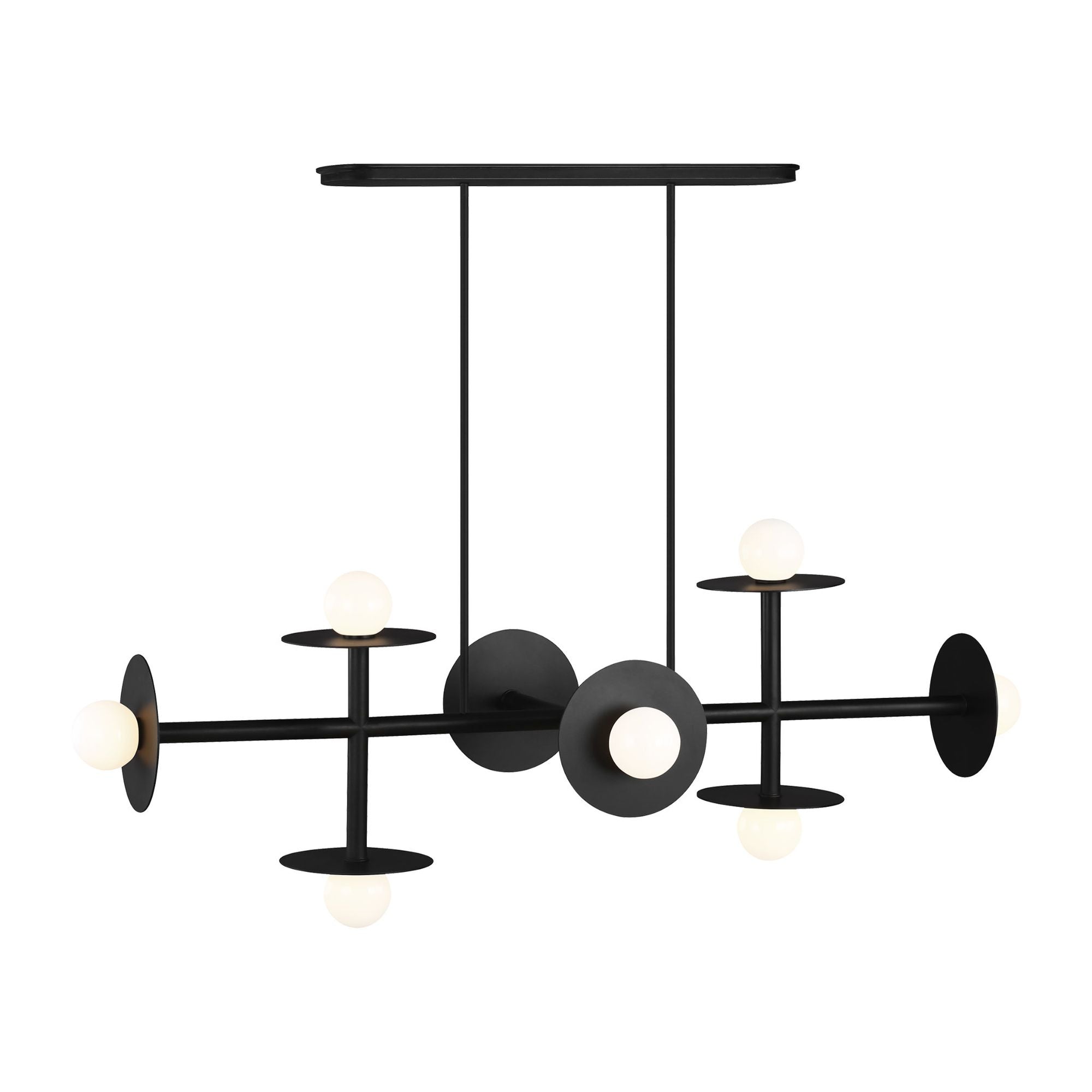 Kelly Wearstler Nodes Large Linear Chandelier in Midnight Black