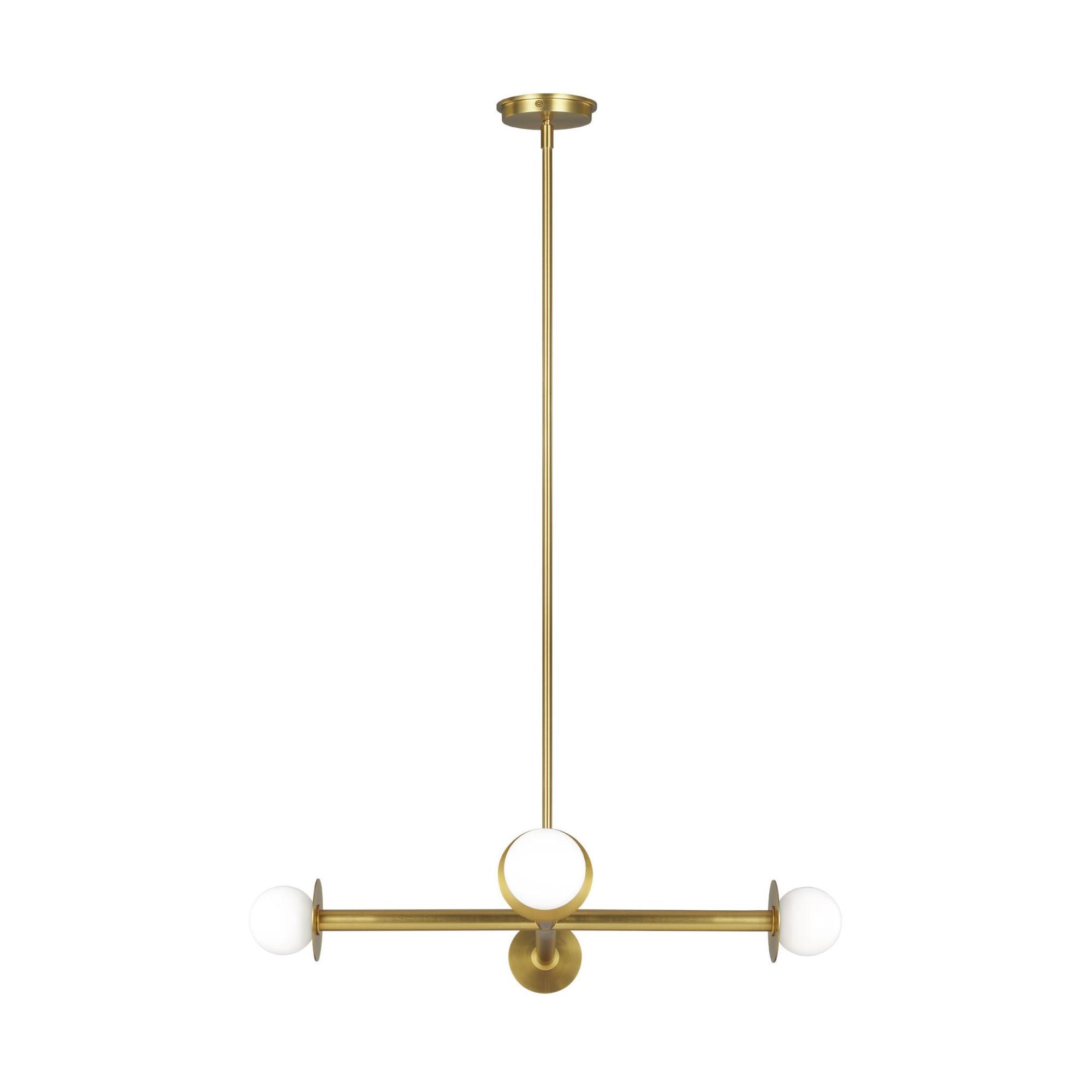 Kelly Wearstler Nodes Wide Chandelier in Burnished Brass