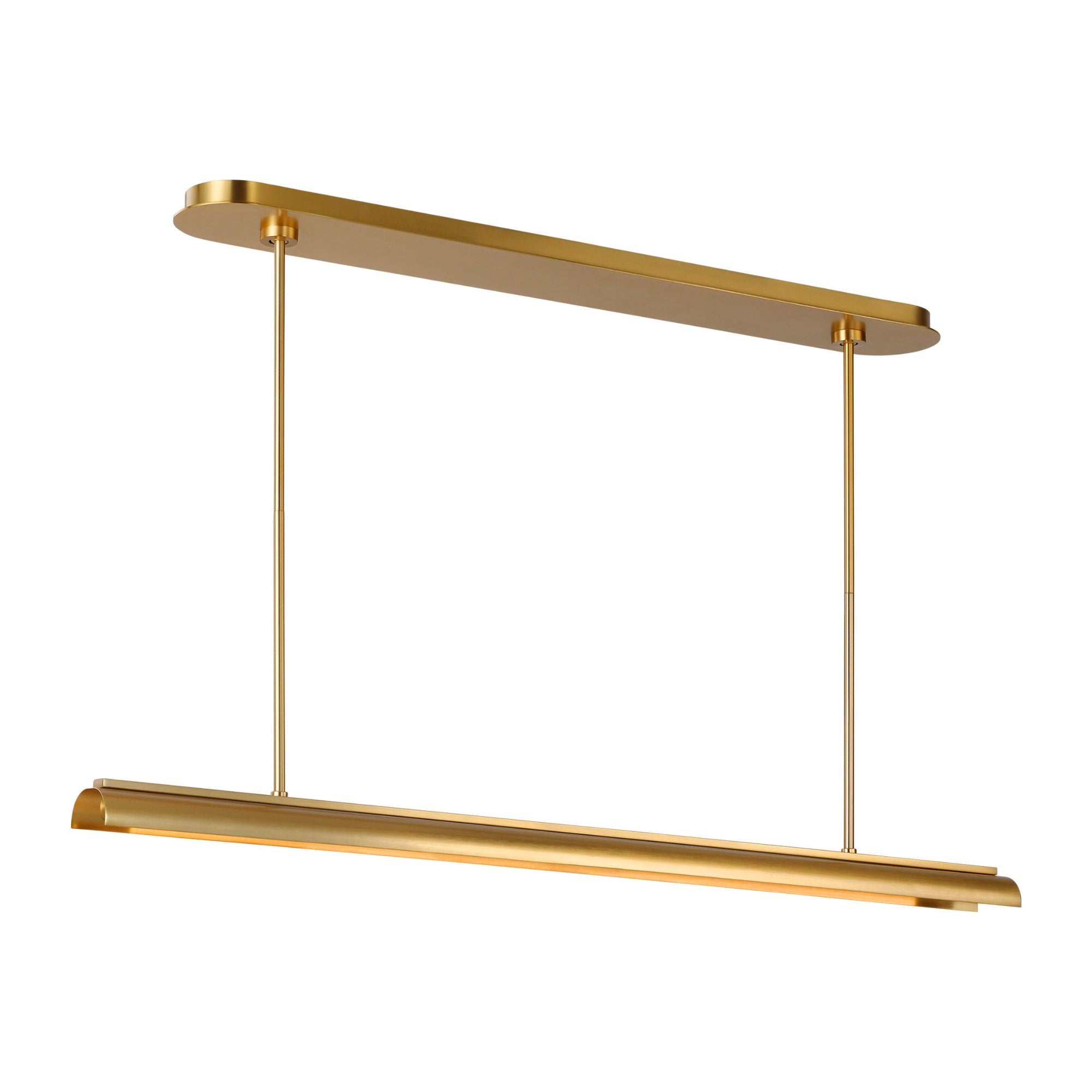 Kelly Wearstler Carson One Light Linear Chandelier in Burnished Brass