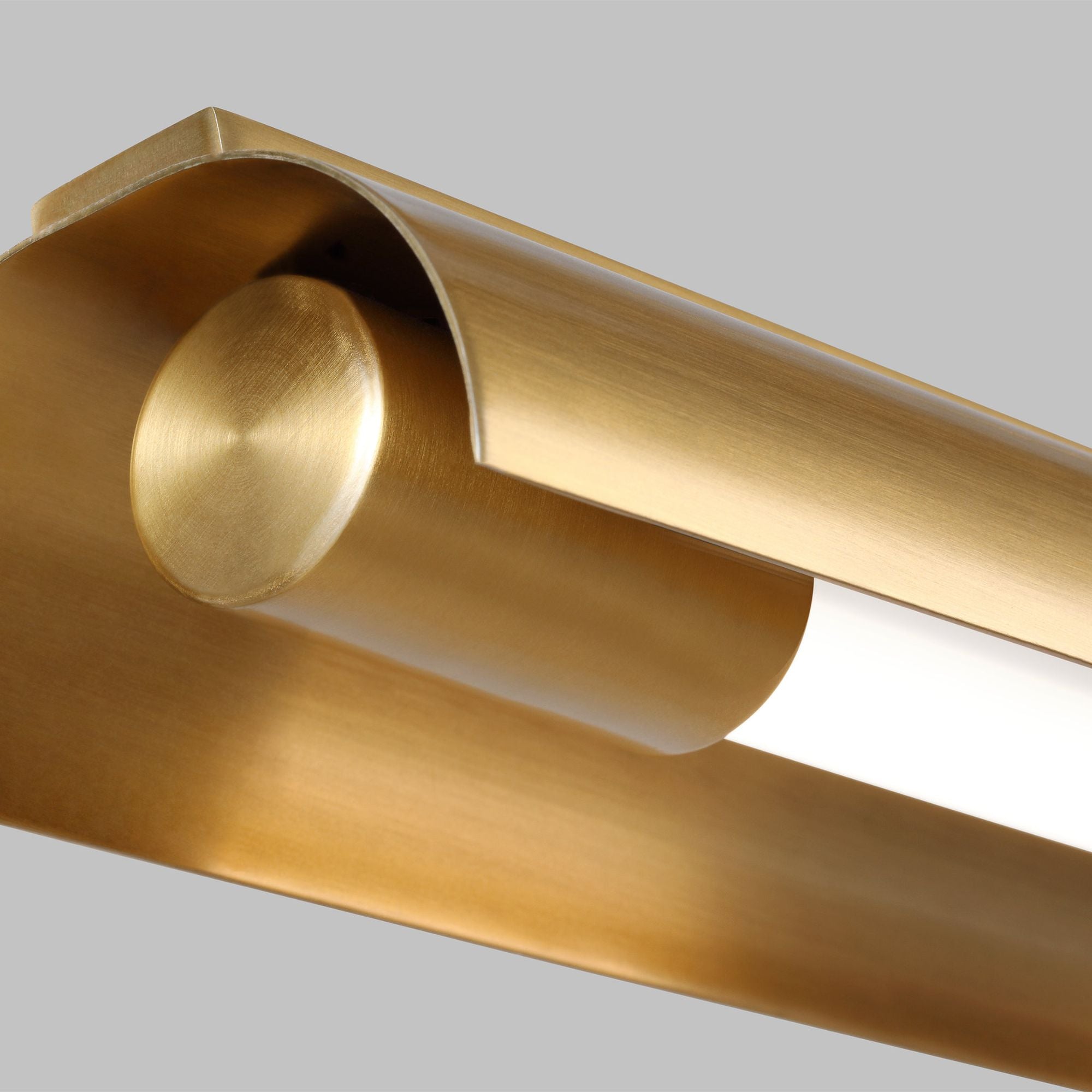 Kelly Wearstler Carson One Light Linear Chandelier in Burnished Brass