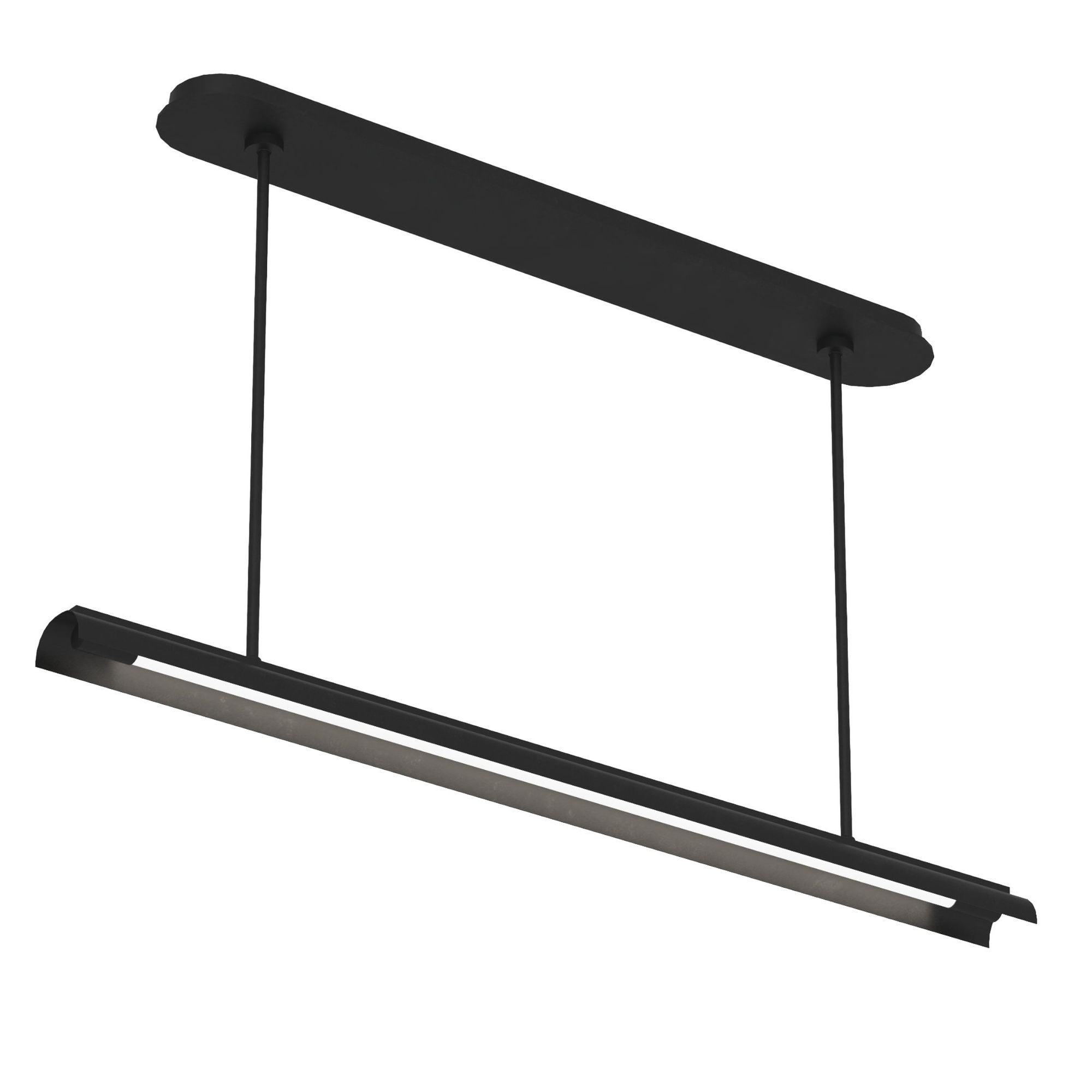 Kelly Wearstler Carson One Light Linear Chandelier in Midnight Black