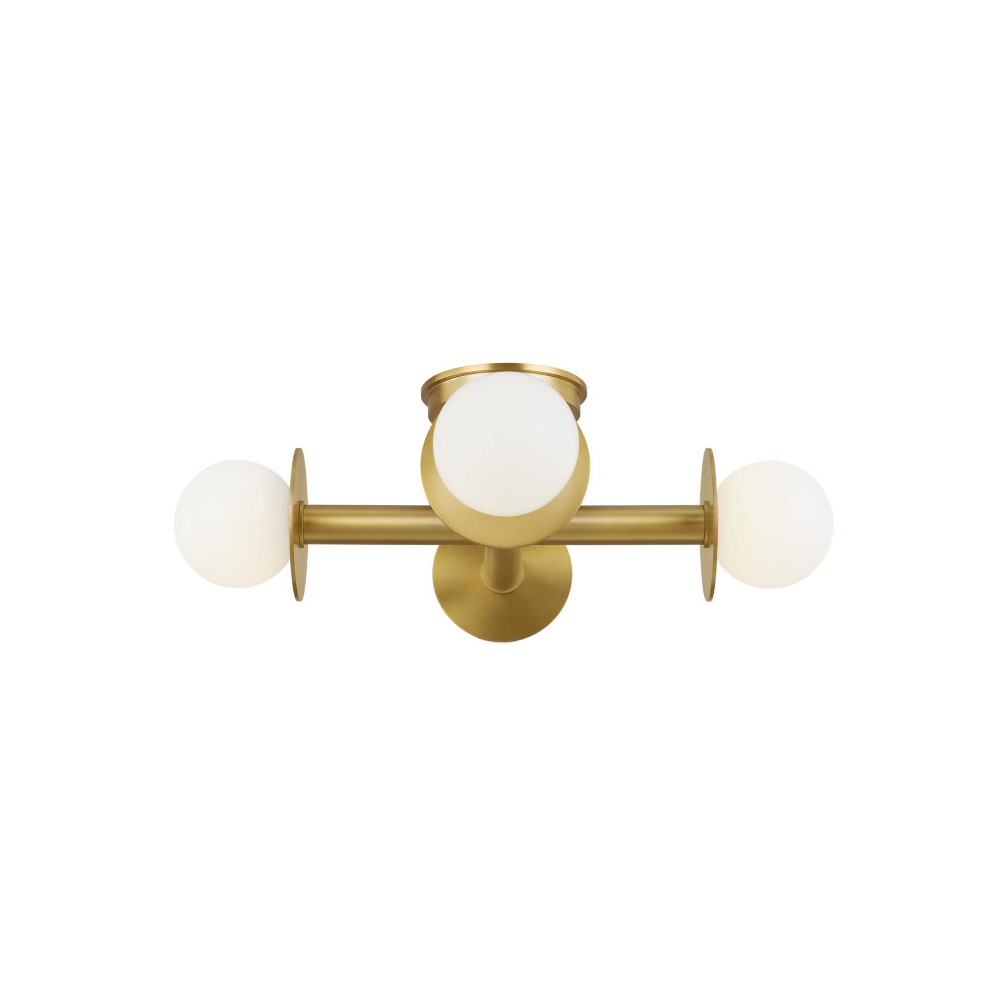 Kelly Wearstler Nodes Semi-Flush Mount in Burnished Brass