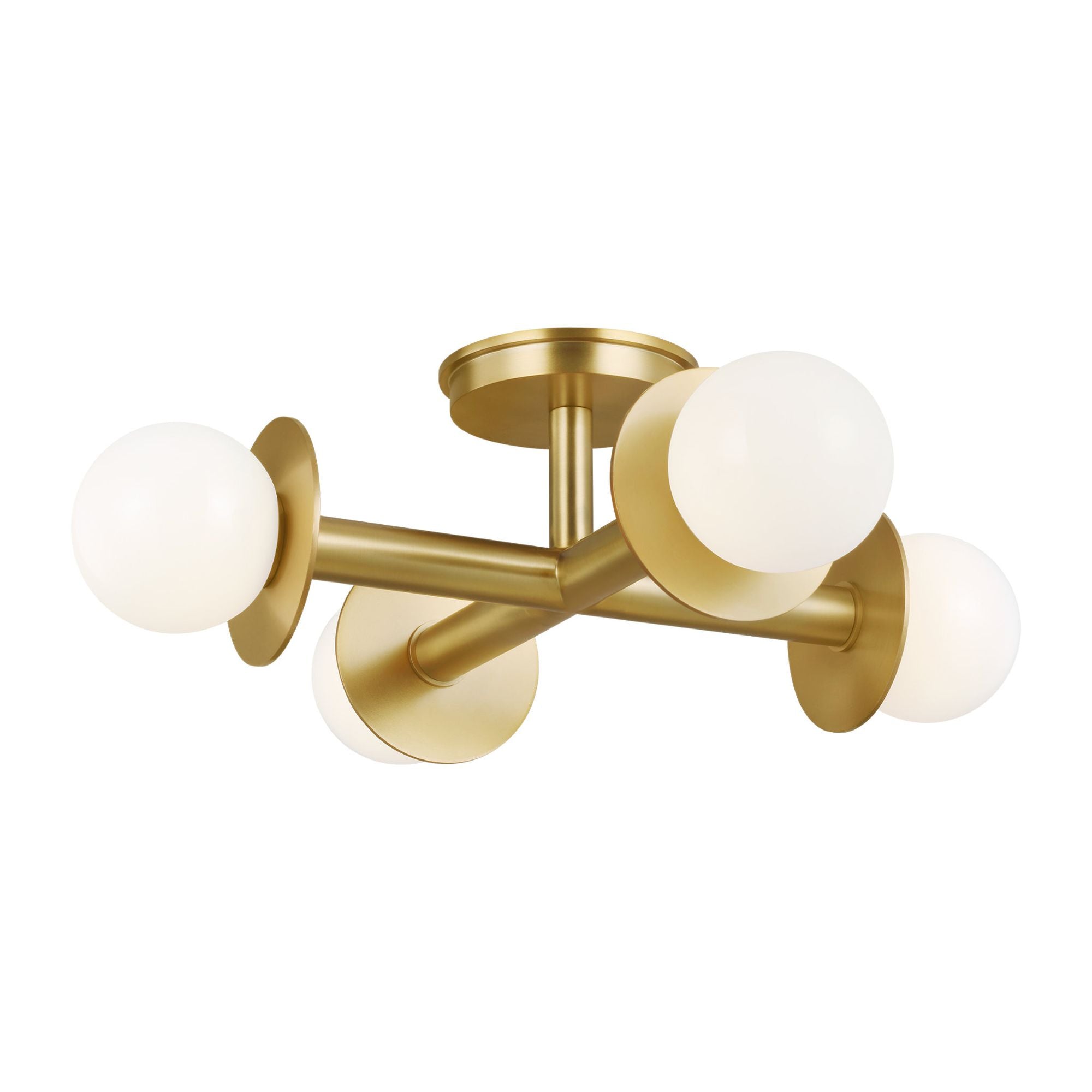 Kelly Wearstler Nodes Semi-Flush Mount in Burnished Brass
