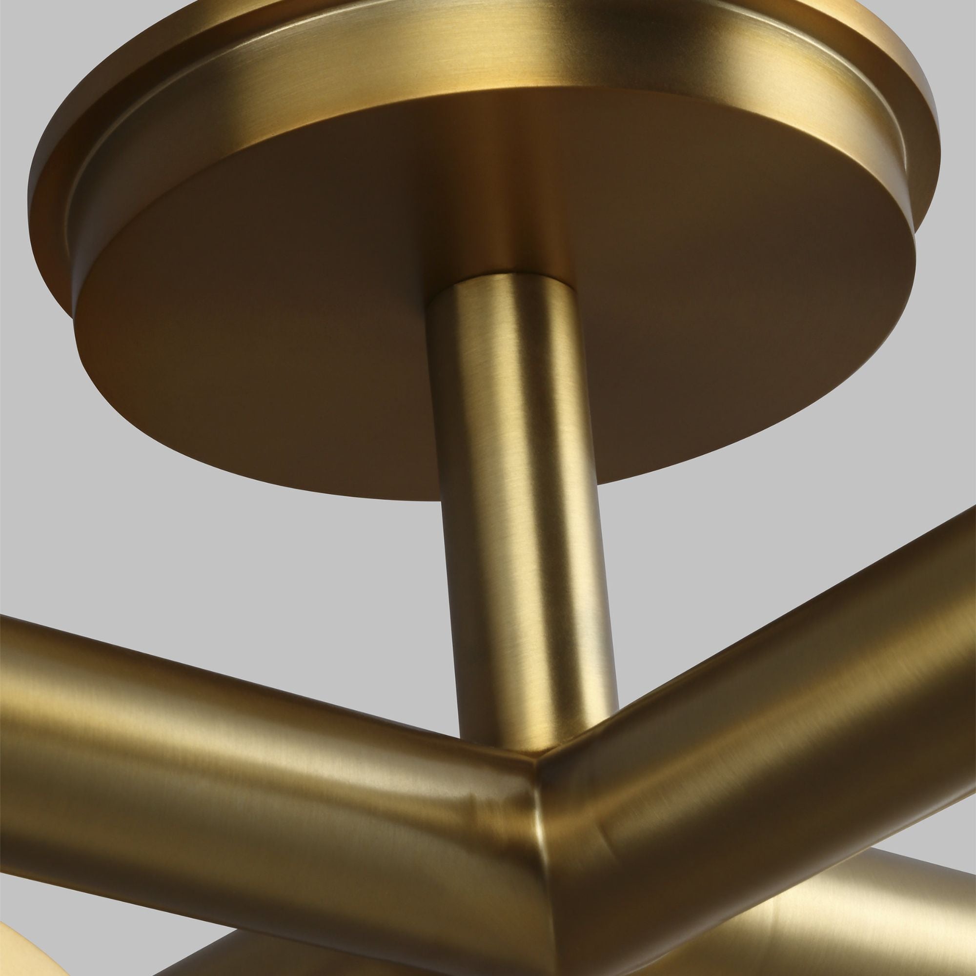 Kelly Wearstler Nodes Semi-Flush Mount in Burnished Brass