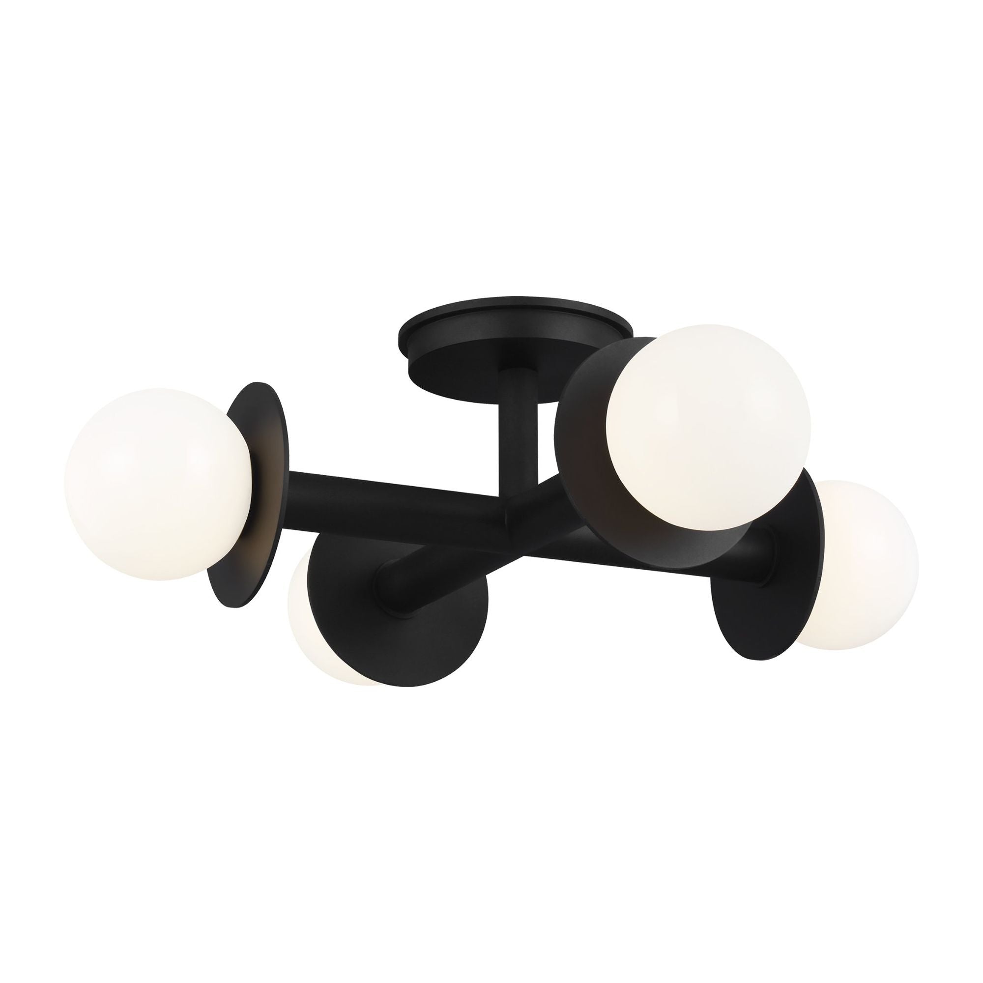 Kelly Wearstler Nodes Semi-Flush Mount in Midnight Black