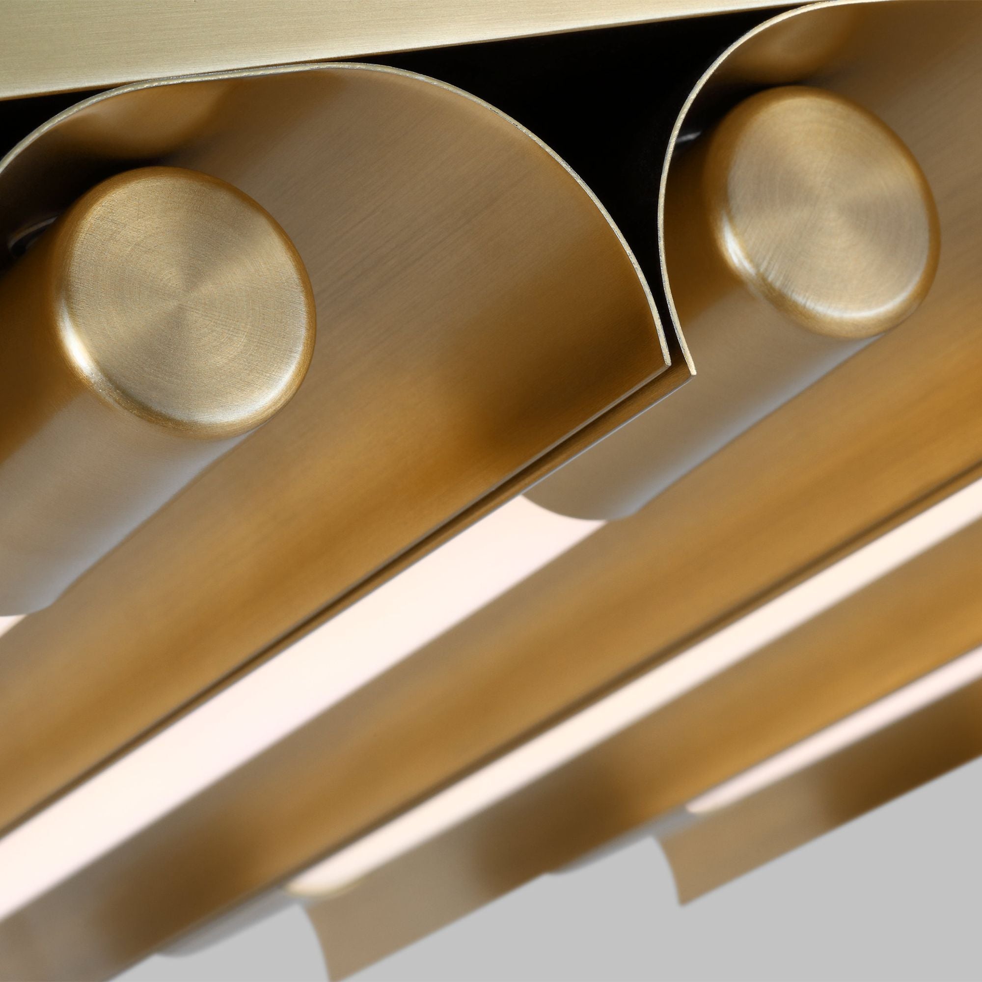 Kelly Wearstler Carson Five Light Flush Mount in Burnished Brass