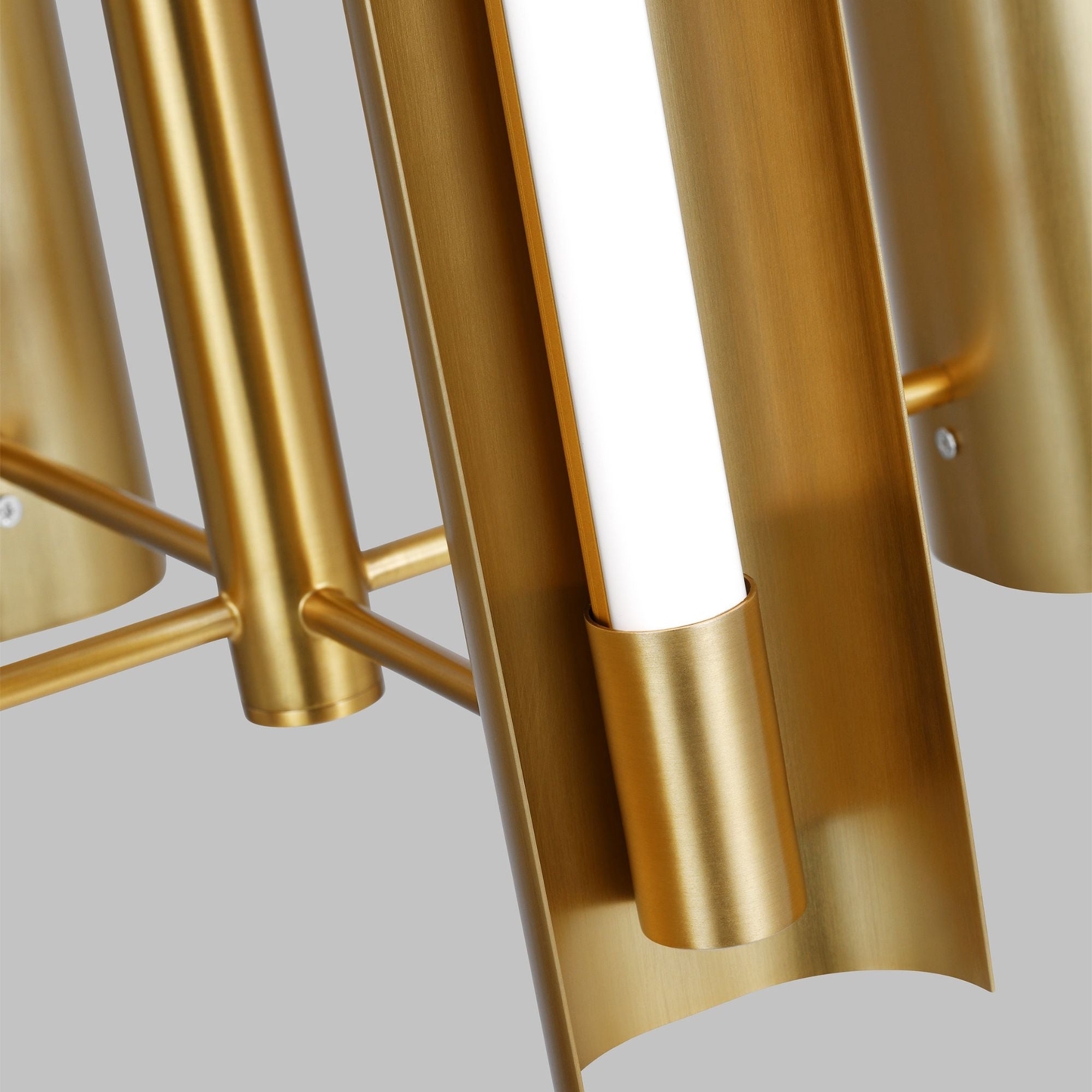 Kelly Wearstler Carson Four Light Tall Pendant in Burnished Brass