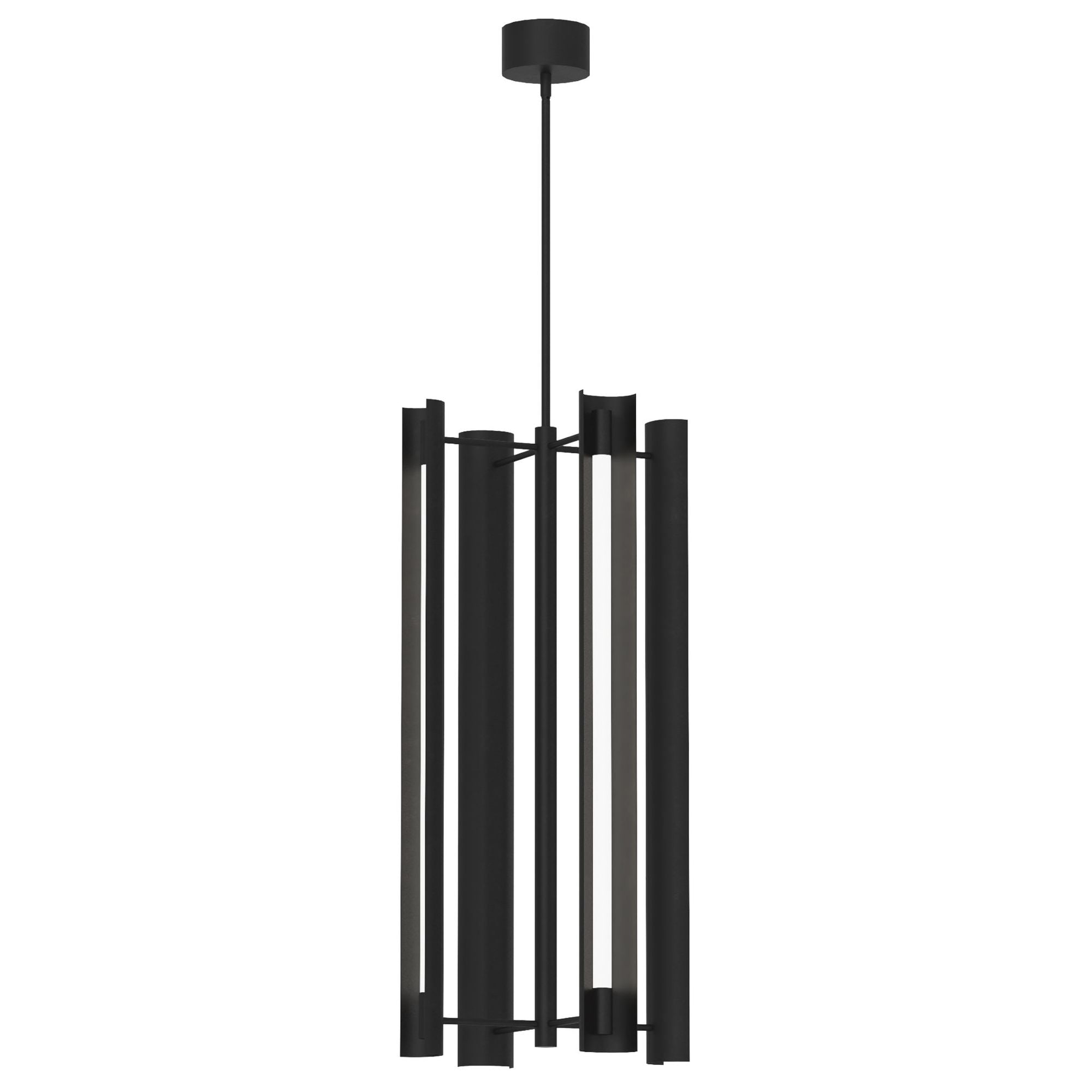 Kelly Wearstler Carson Four Light Tall Pendant in Midnight Black
