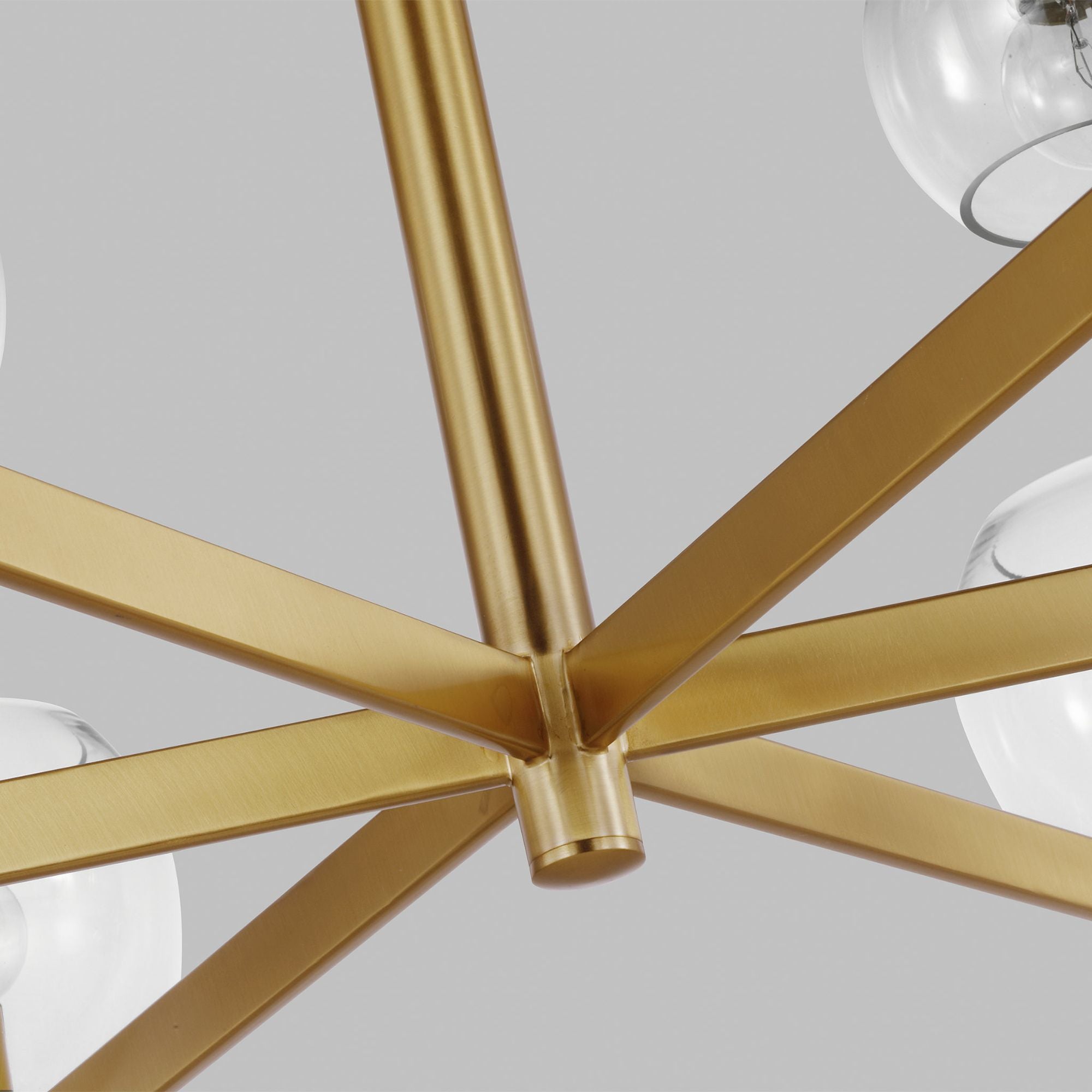 kate spade new york Londyn Medium Chandelier in Burnished Brass with Clear Glass