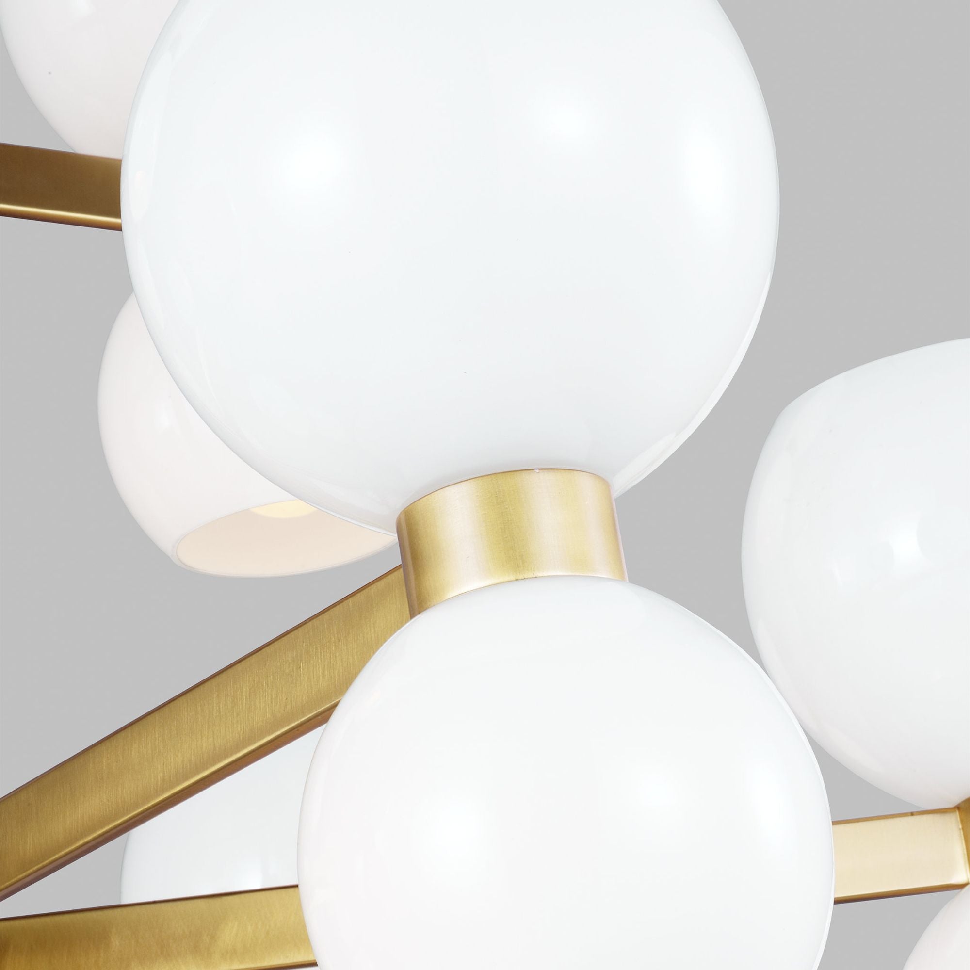 kate spade new york Londyn Large Chandelier in Burnished Brass with Milk White Glass