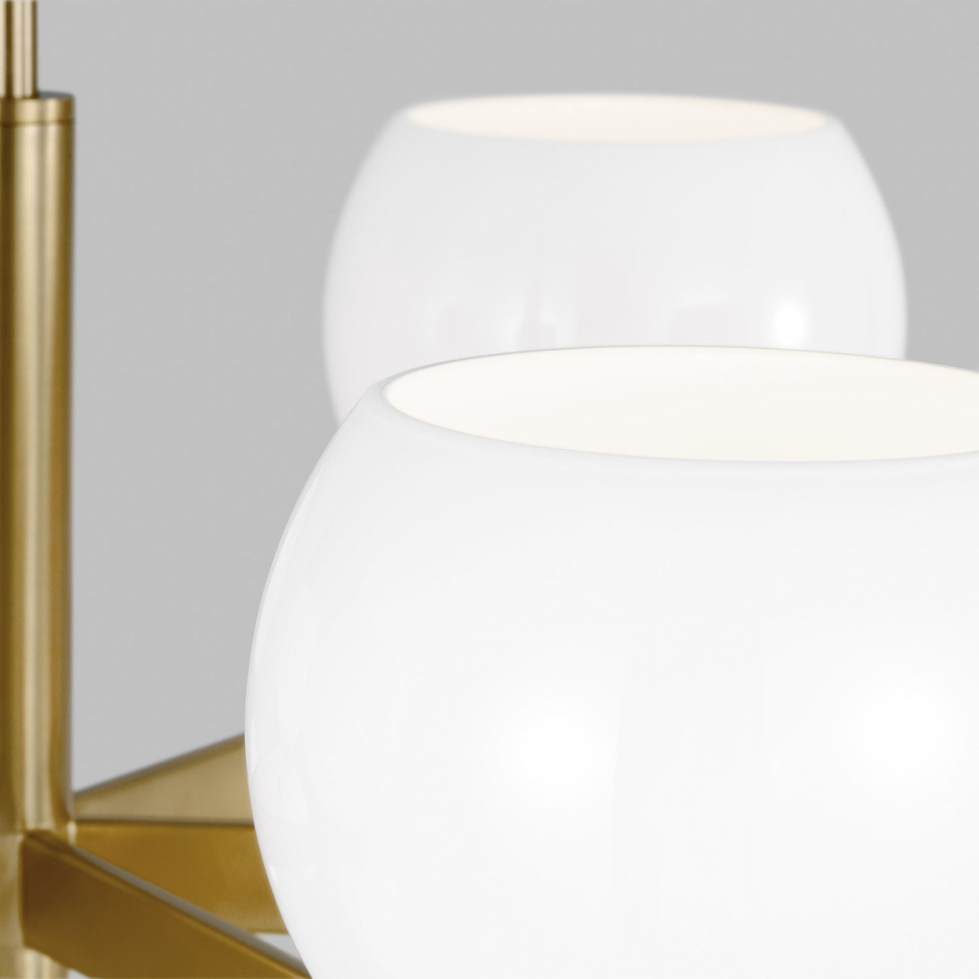 kate spade new york Londyn Small Chandelier in Burnished Brass with Milk White Glass
