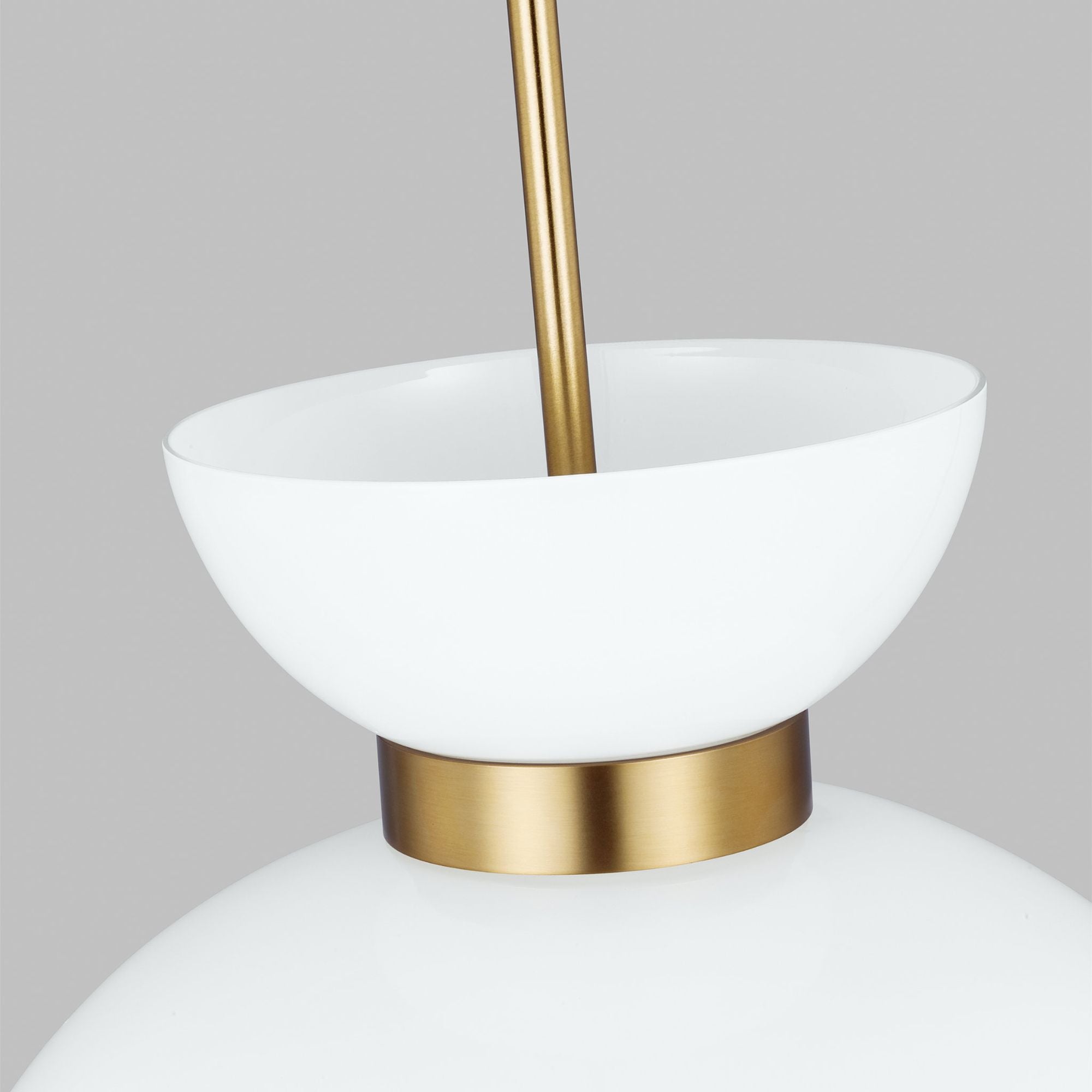 kate spade new york Londyn Round Pendant in Burnished Brass with Milk White Glass