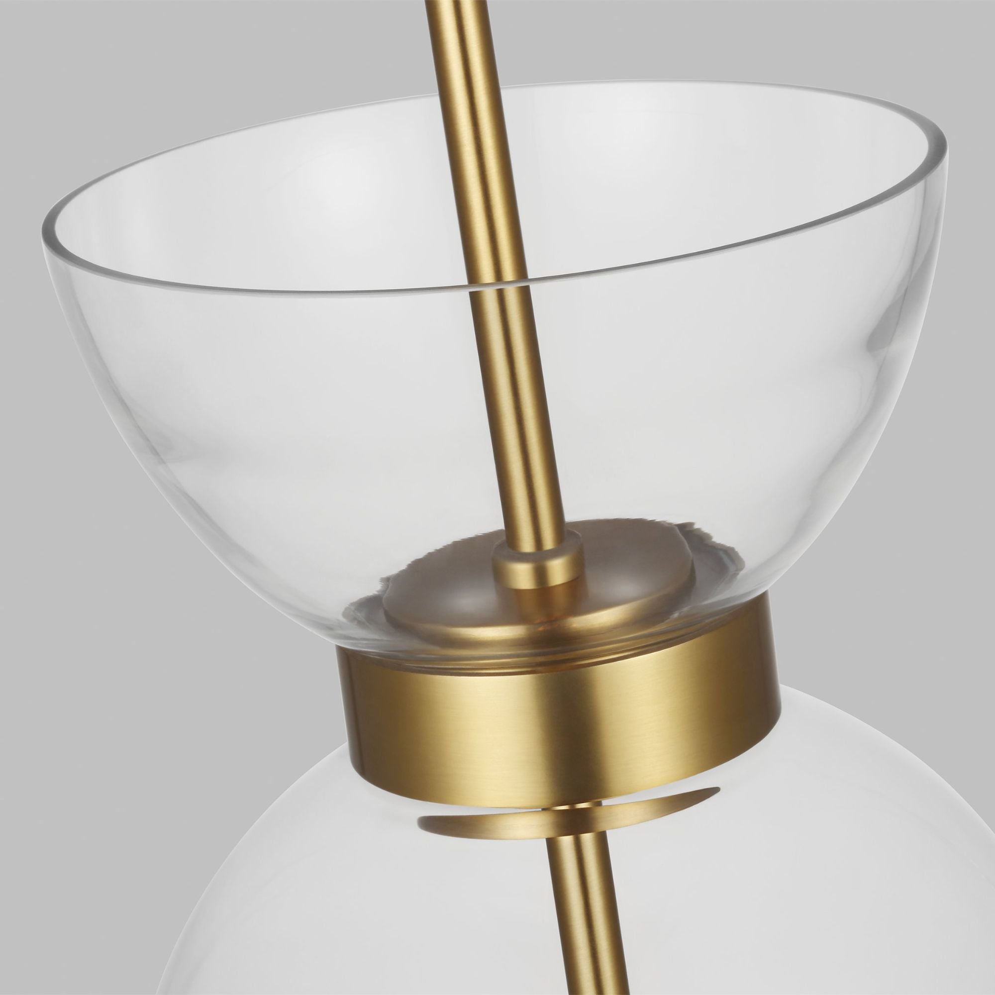kate spade new york Londyn Tall Pendant in Burnished Brass with Clear Glass