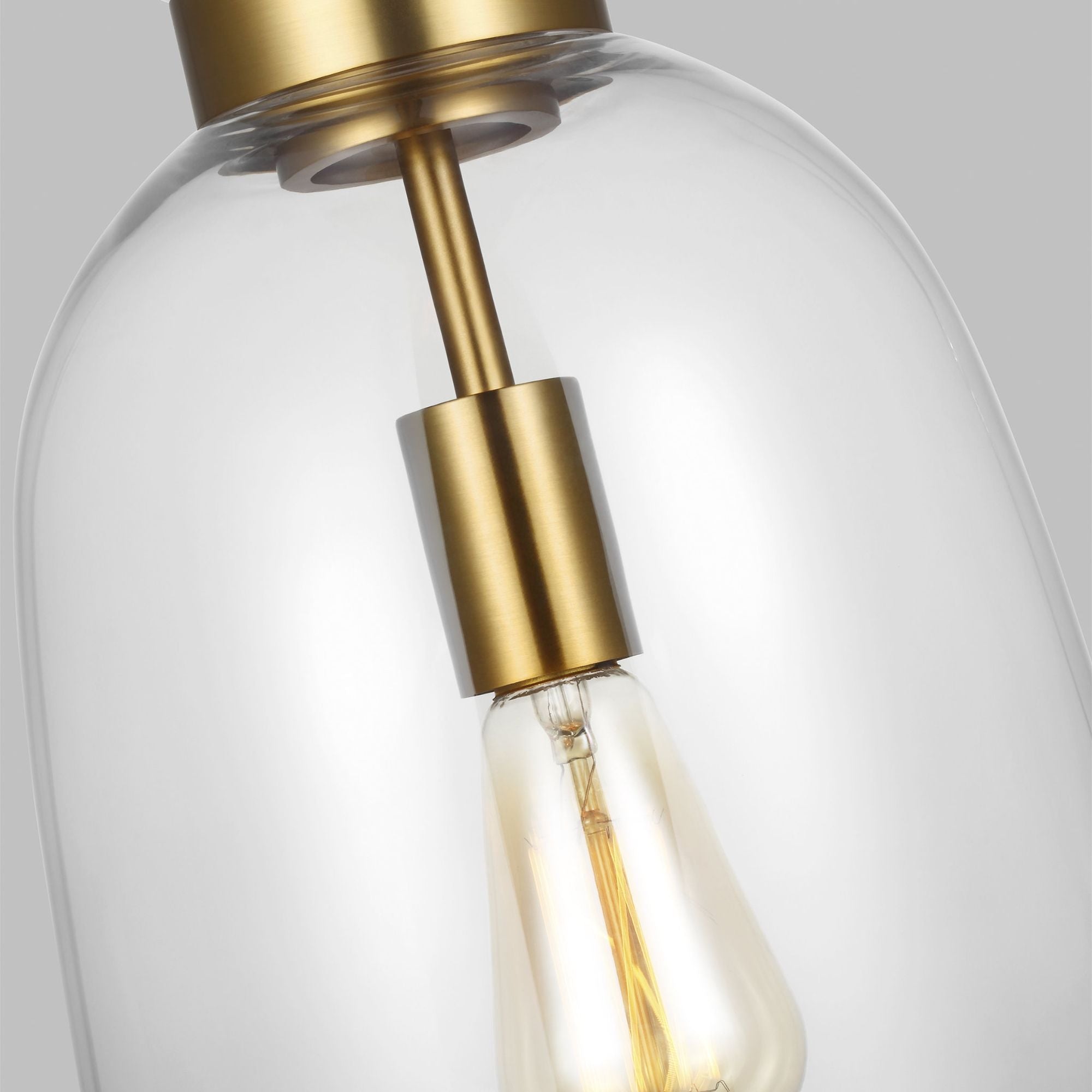 kate spade new york Londyn Tall Pendant in Burnished Brass with Clear Glass