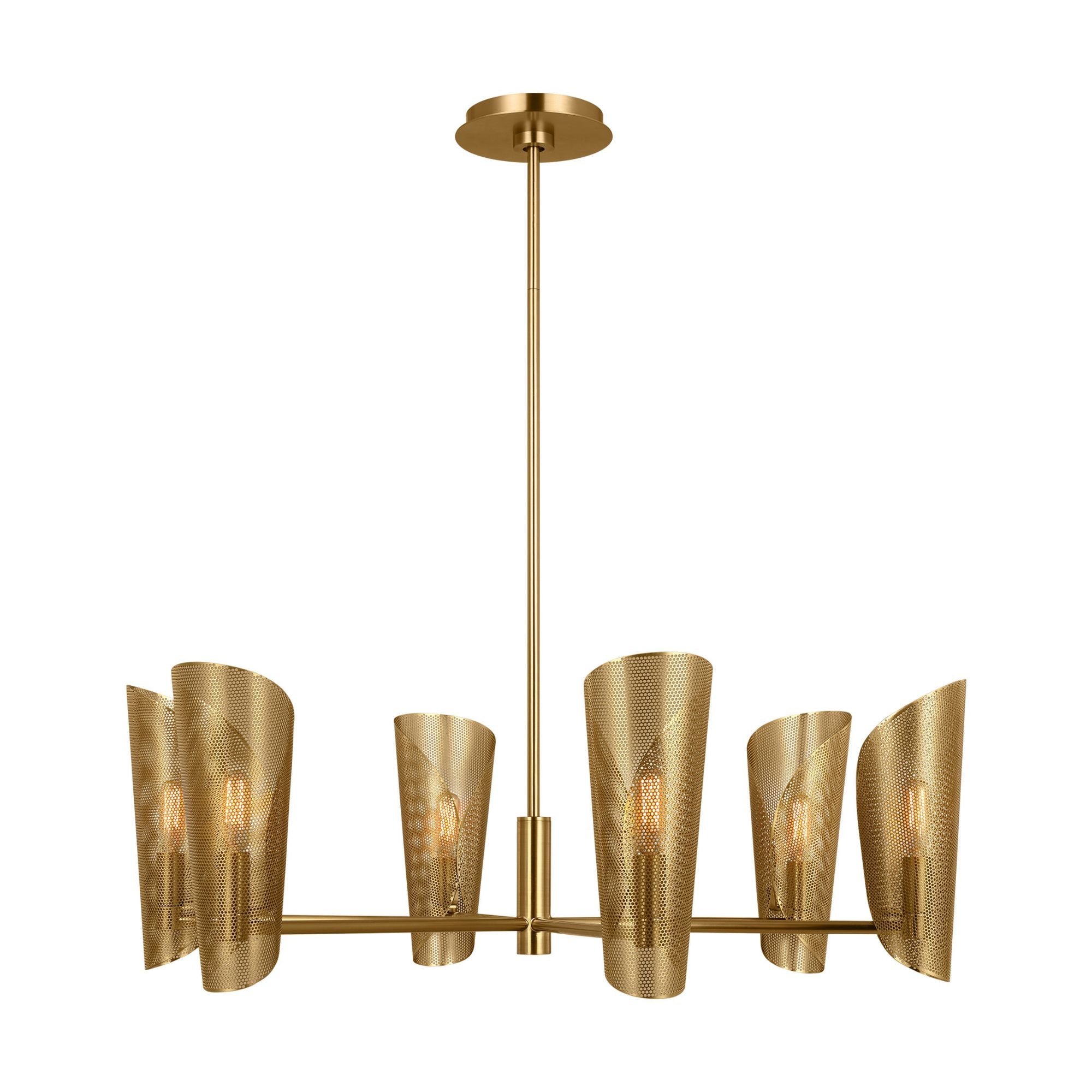 Christiane Lemieux Plivot Large Chandelier in Burnished Brass
