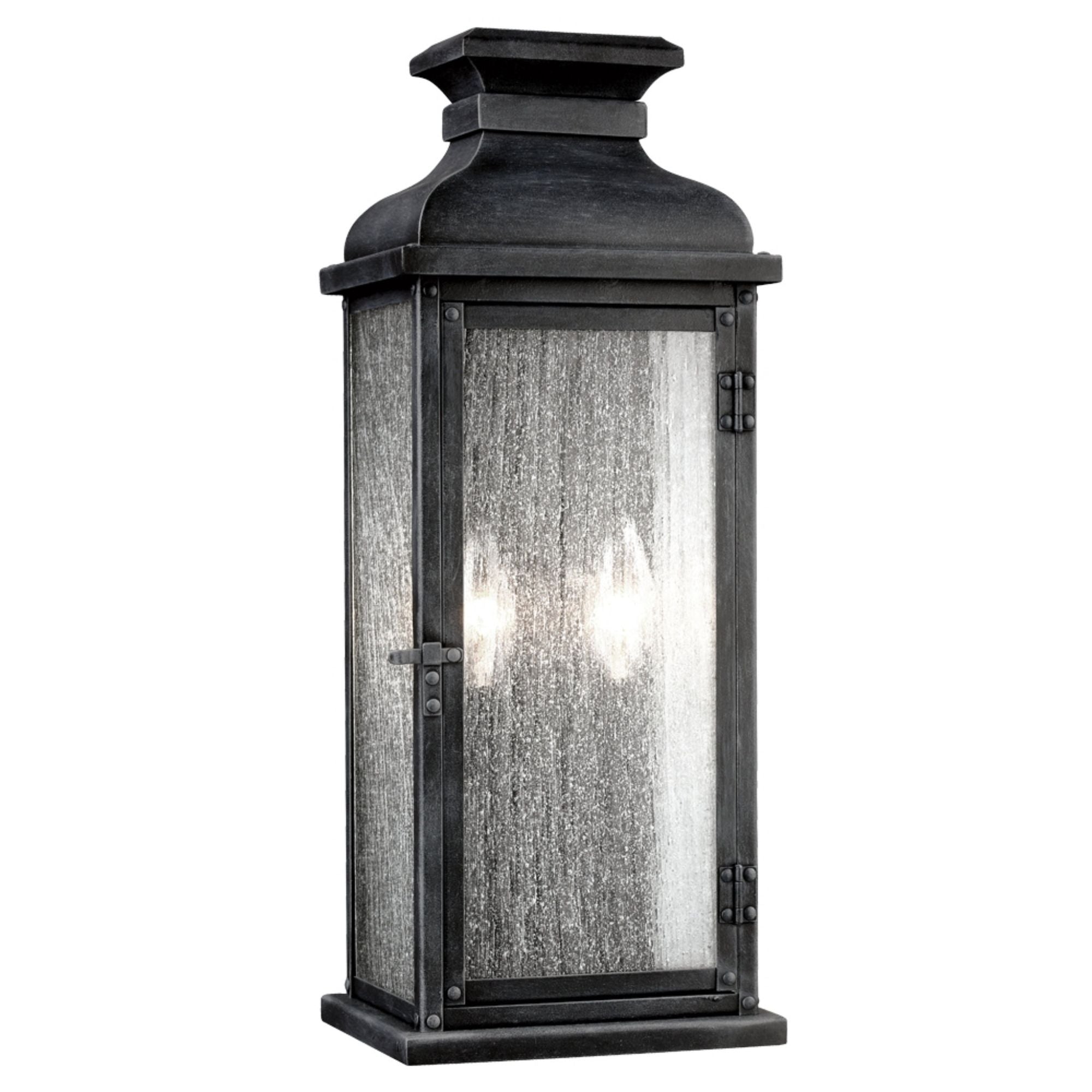 Sean Lavin Pediment Medium Lantern in Dark Weathered Zinc