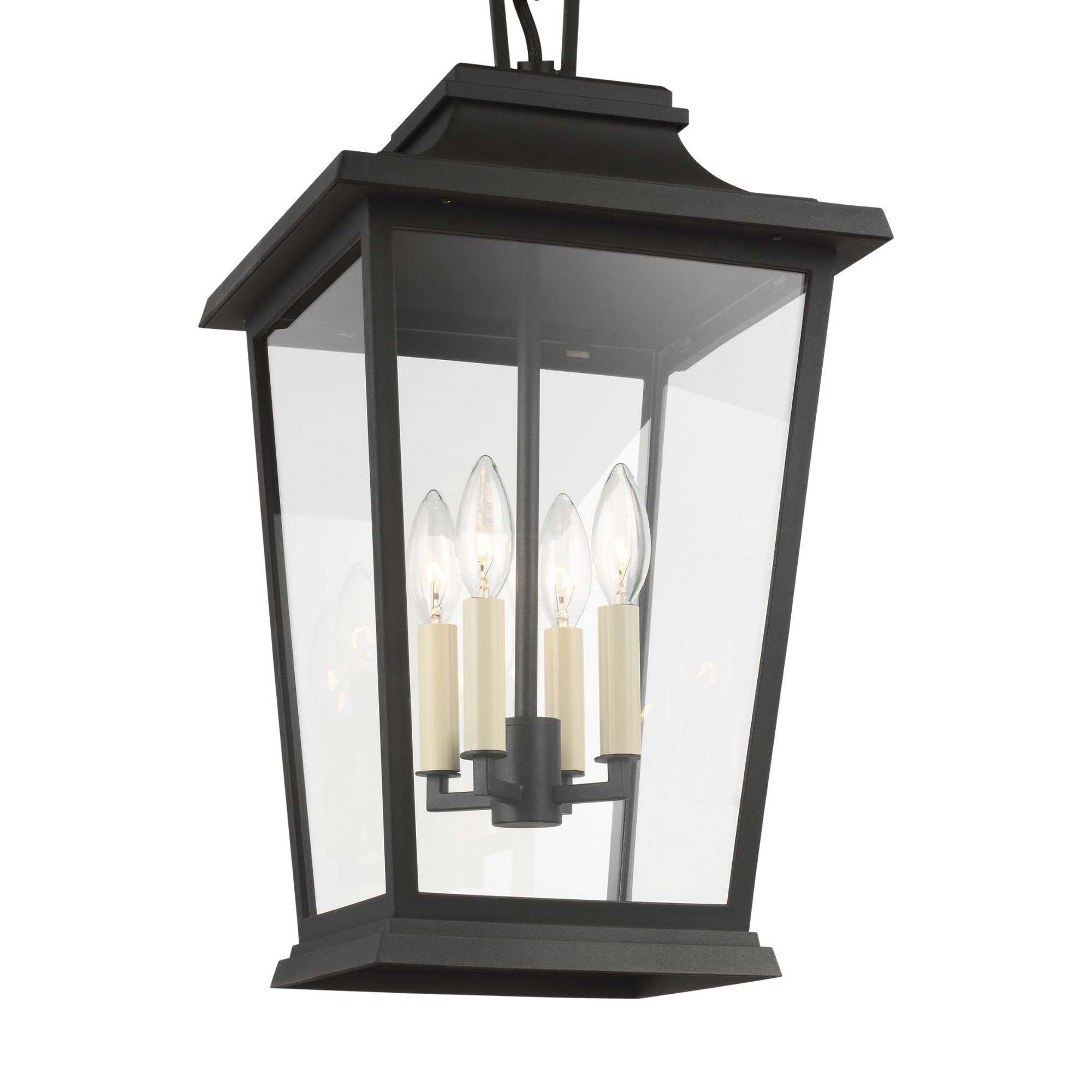 Sean Lavin Warren Hanging Lantern in Textured Black