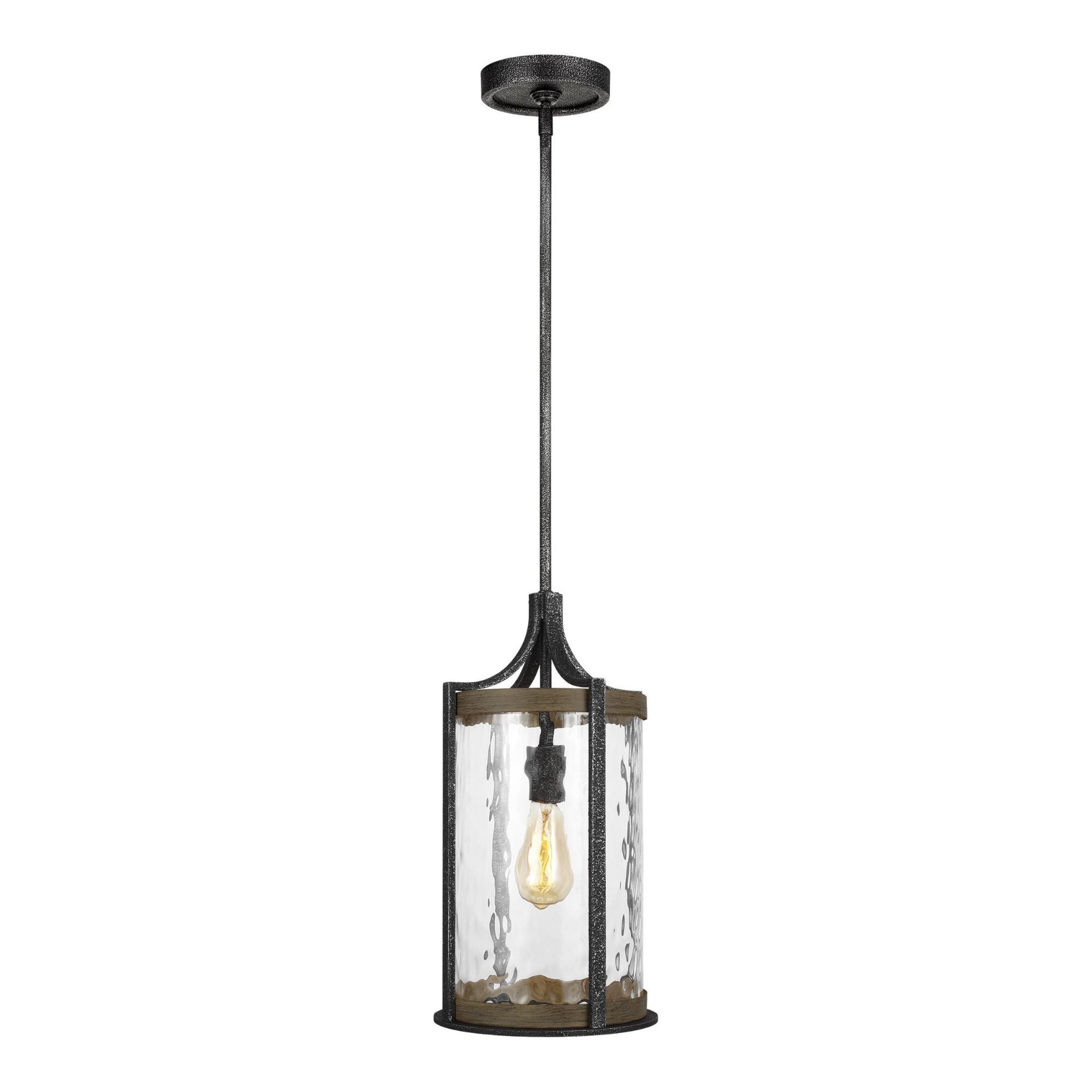 Sean Lavin Angelo Pendant in Distressed Weathered Oak / Slate Grey Metal