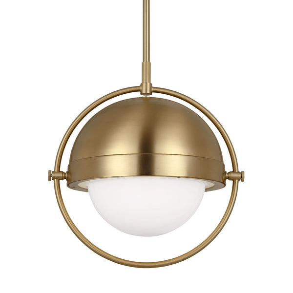 Thomas O'Brien Bacall Large Pendant in Burnished Brass Foundry Lighting