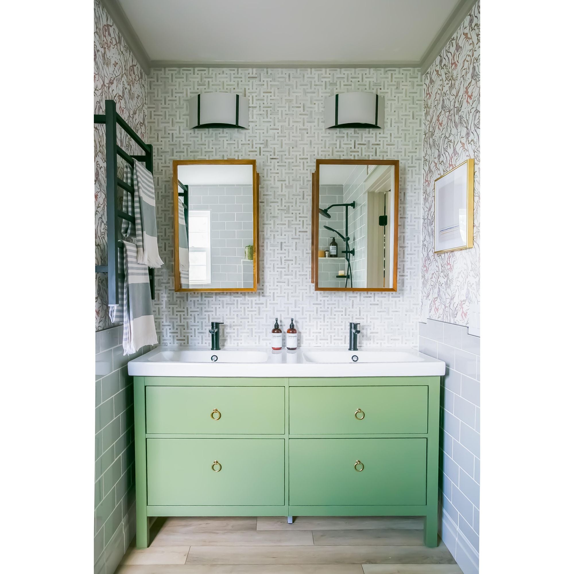 Fulton 2 Light Black Sconce Silk Shade 13"W x 6.25"H x 4"D