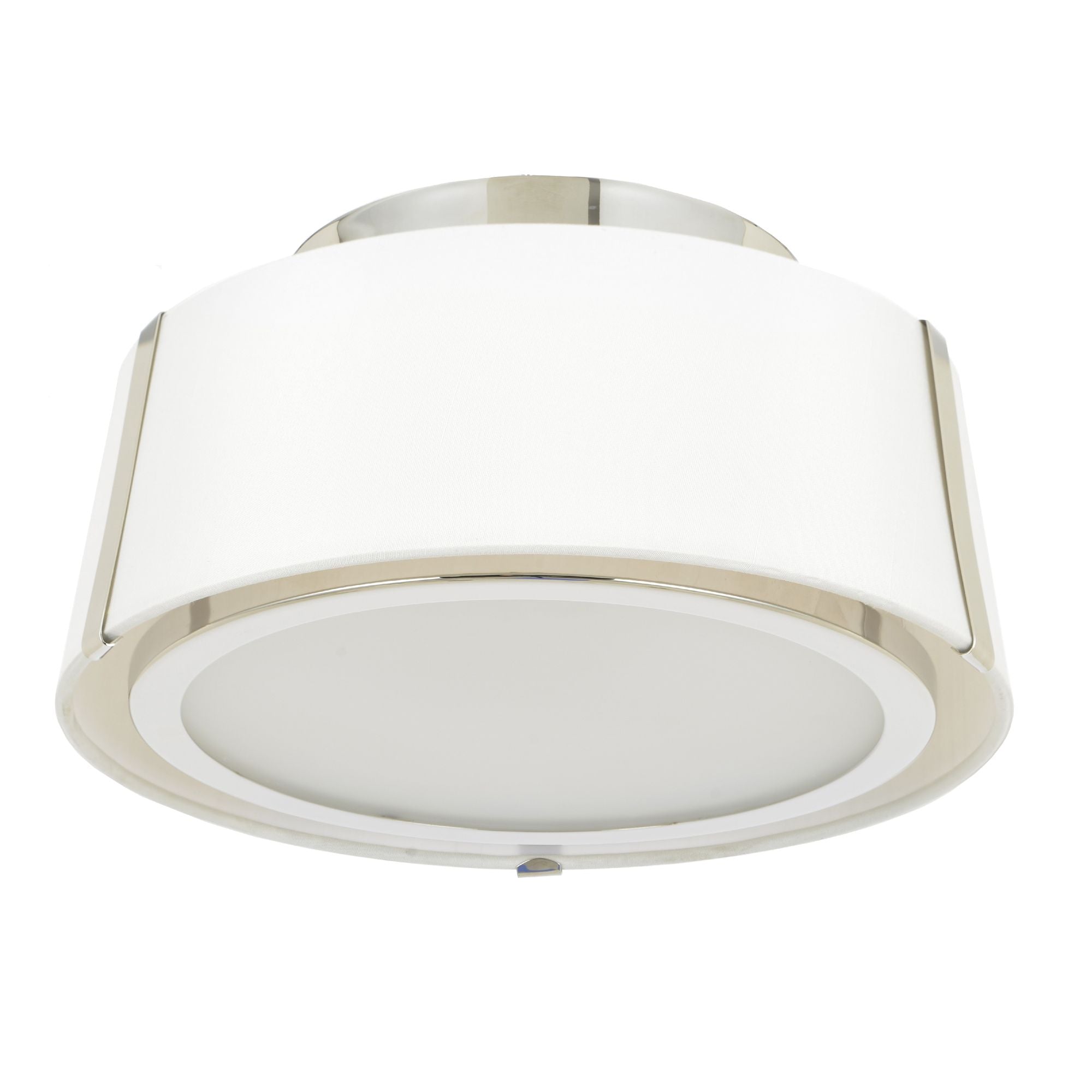 Fulton 12'' Polished Nickel Semi Flush Mount Silver 12"W x 6"H x 12"D