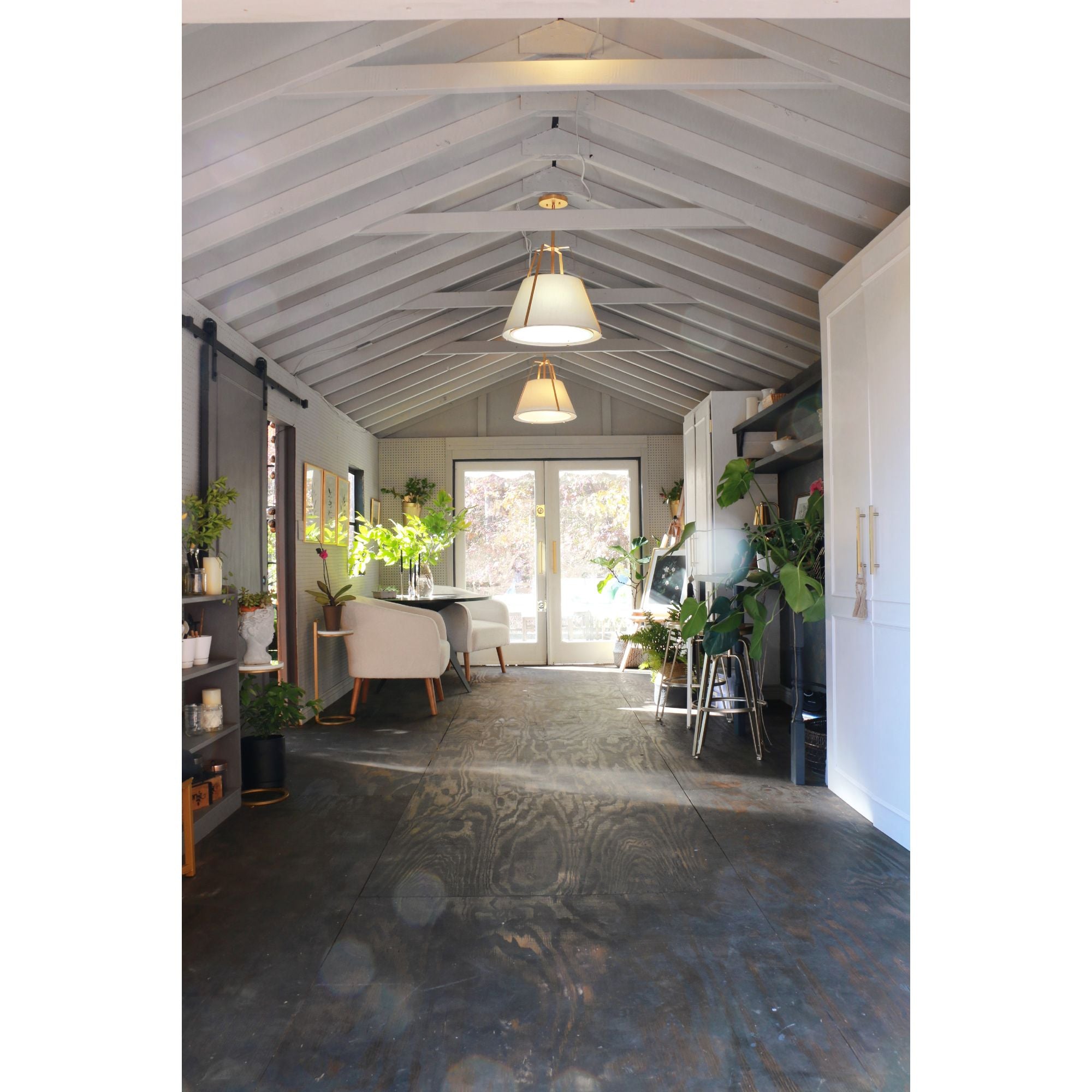 Fulton 3 Light Antique Gold Pendant Silk Shade 20"W x 18.5"H x 20"D