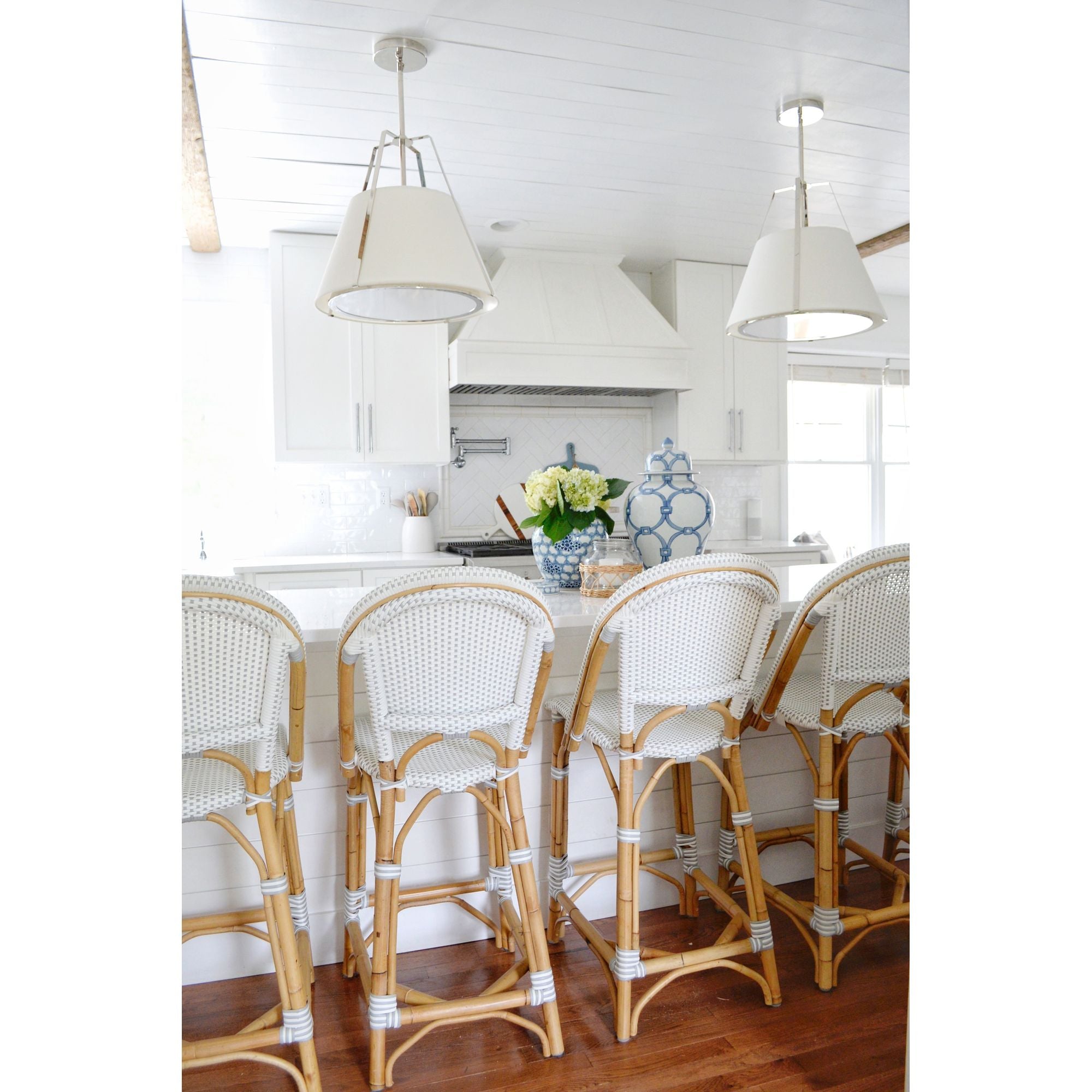 Fulton 3 Light Polished Nickel Pendant Silk Shade 20"W x 18.5"H x 20"D