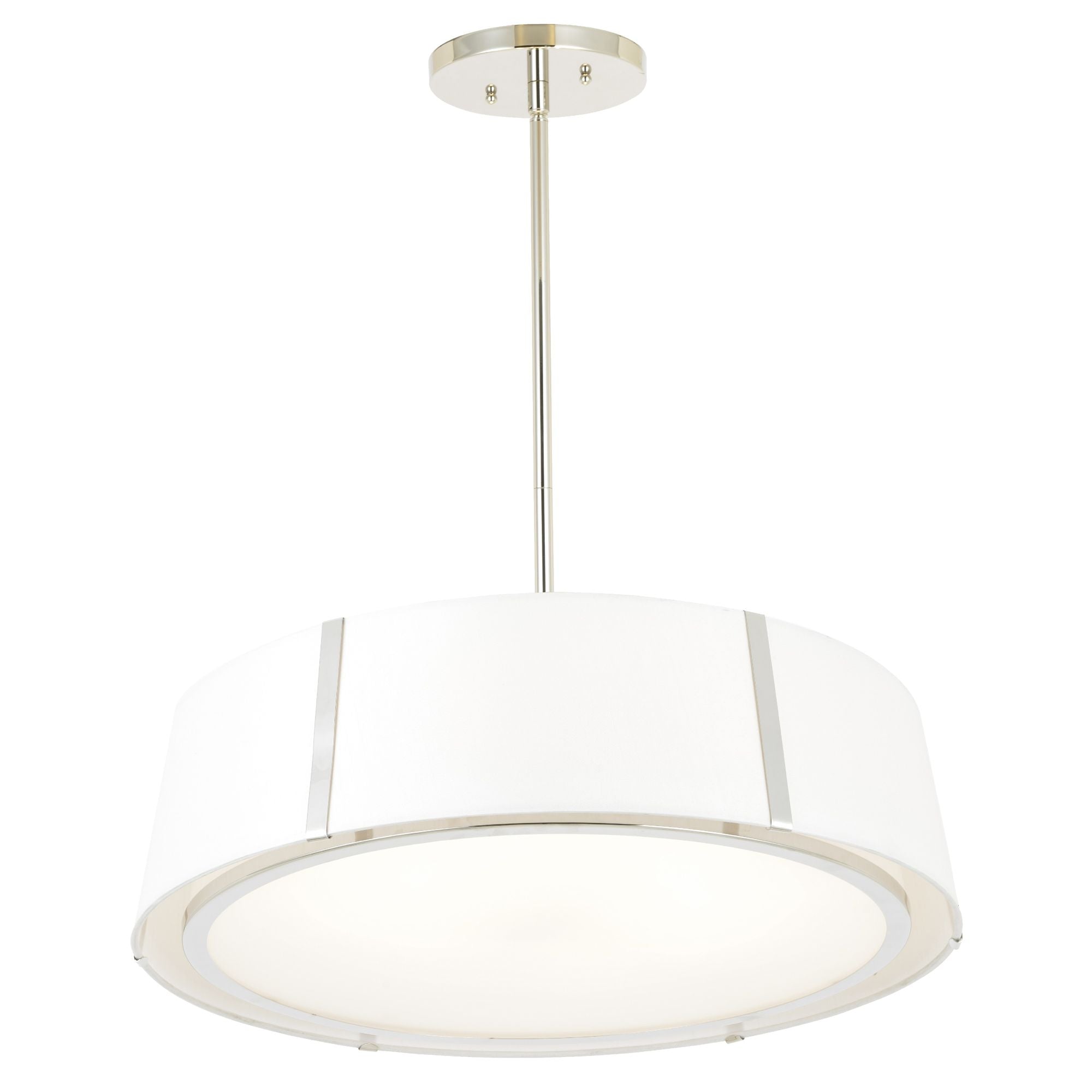 Fulton 24'' Polished Nickel Pendant Silver 24"W x 12.25"H x 24"D
