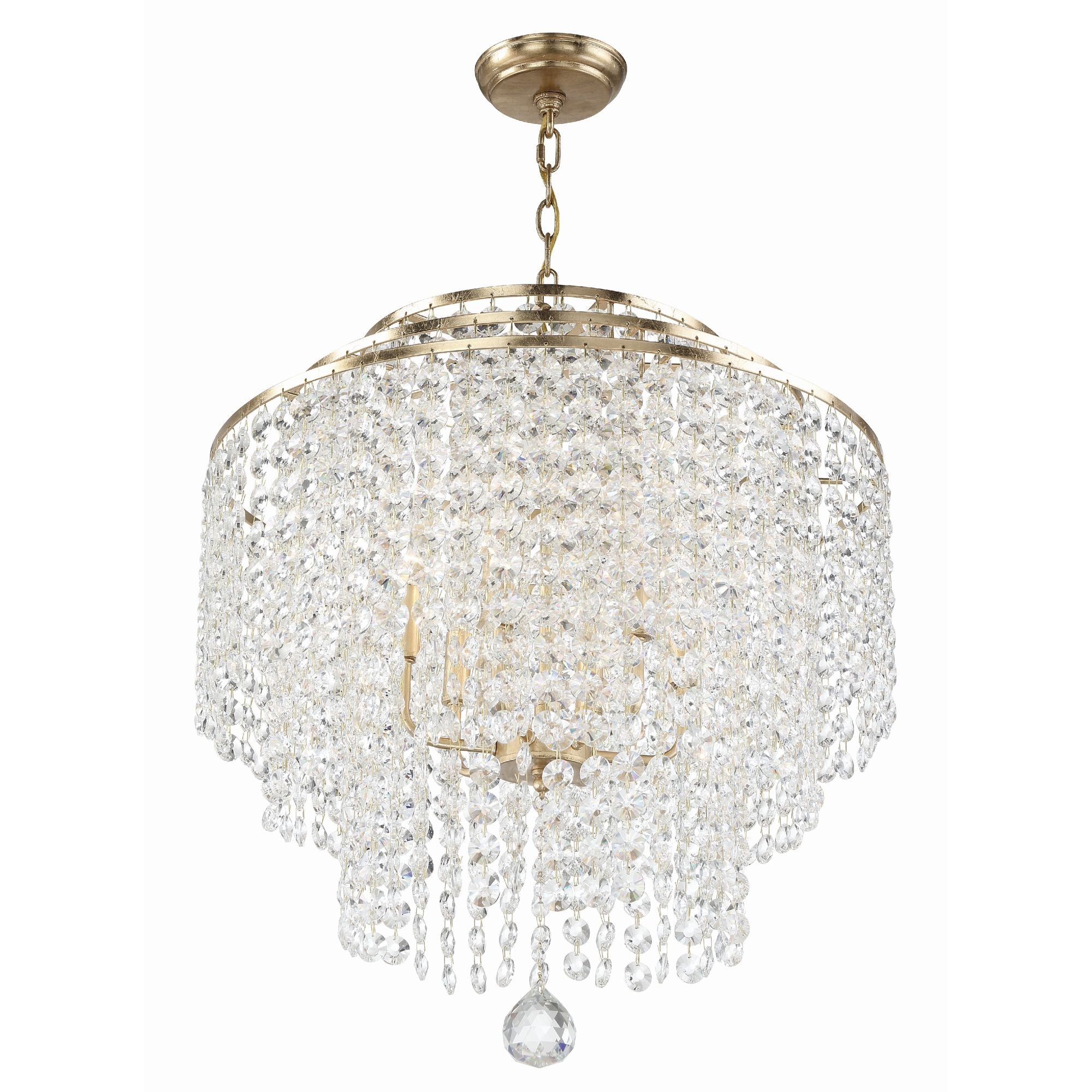 Gabrielle 28'' Antique Gold Chandelier Gold 28"W x 30"H x 28"D