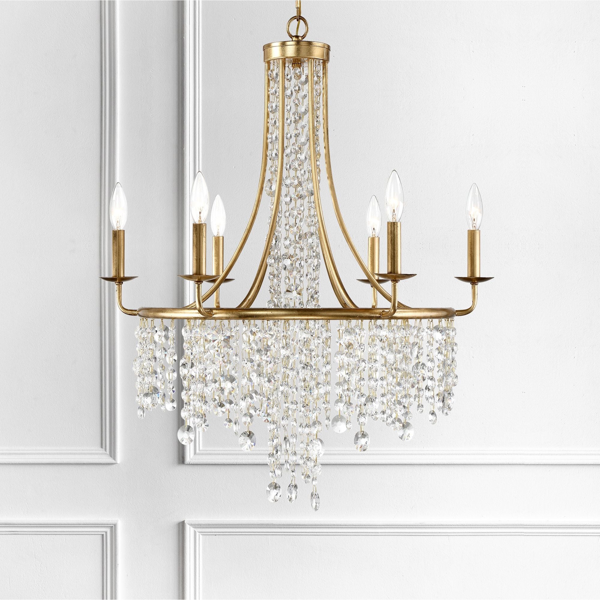 Gabrielle 28'' Antique Gold Chandelier Gold 28"W x 30"H x 28"D