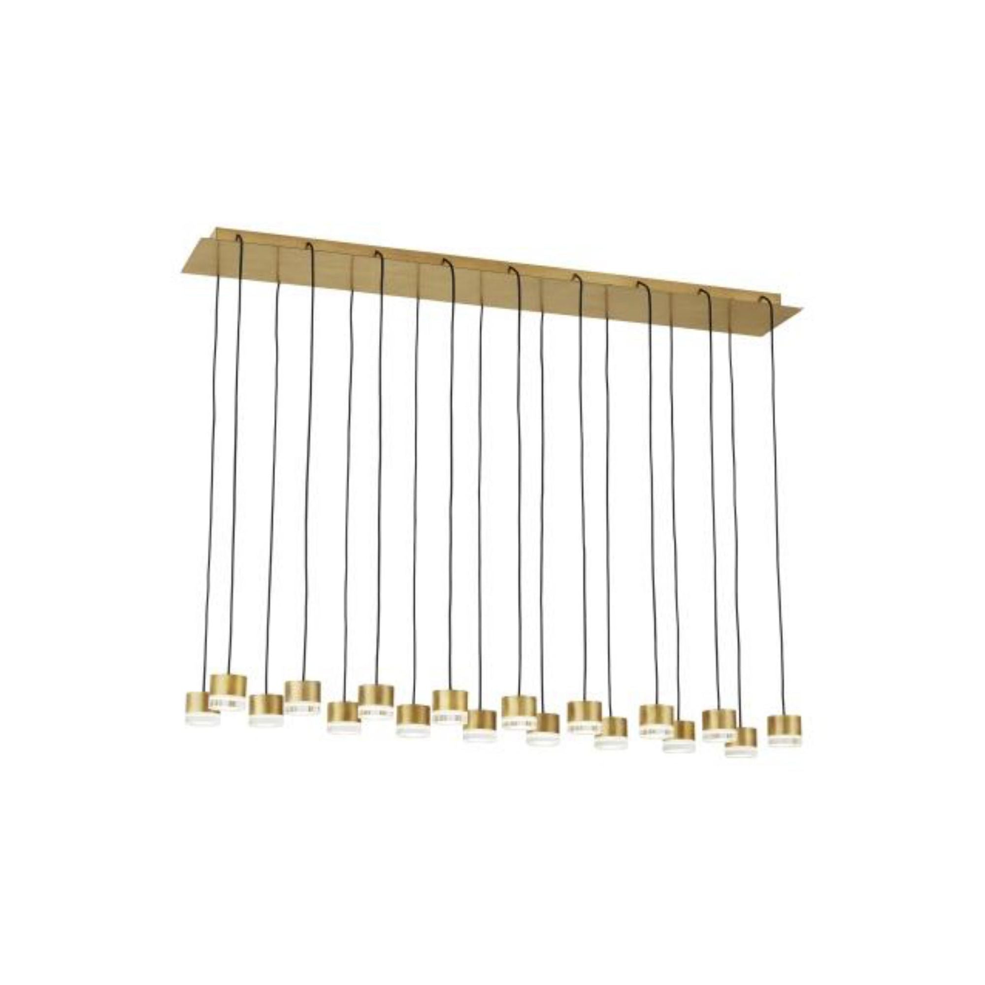 Gable 18 Light Chandelier ESSENCE 18-Light LED 3000K Natural Brass by Sean Lavin