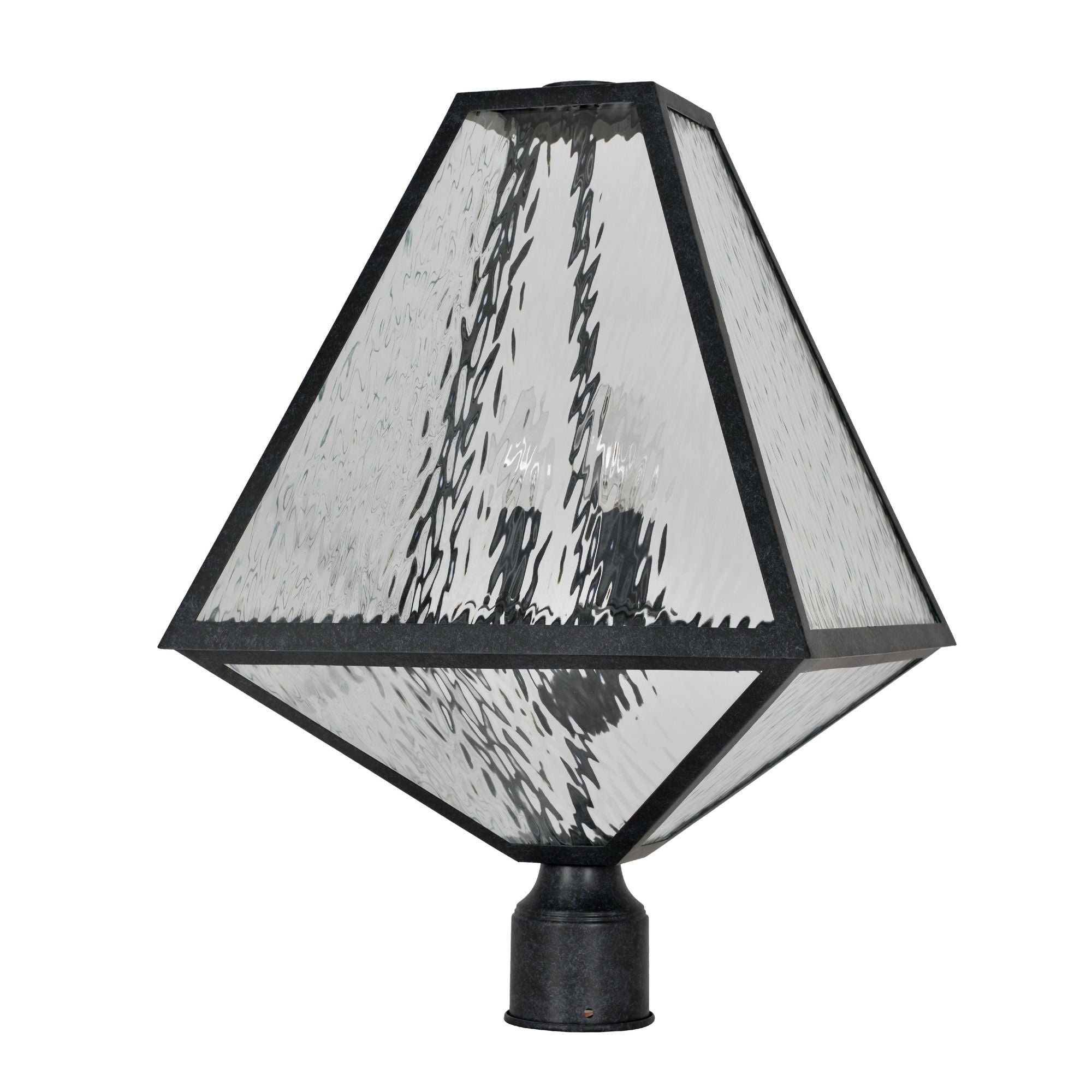 Brian Patrick Flynn Glacier 3 Light Black Charcoal Large Outdoor Post Water Glass 14"W x 21"H x 14"D