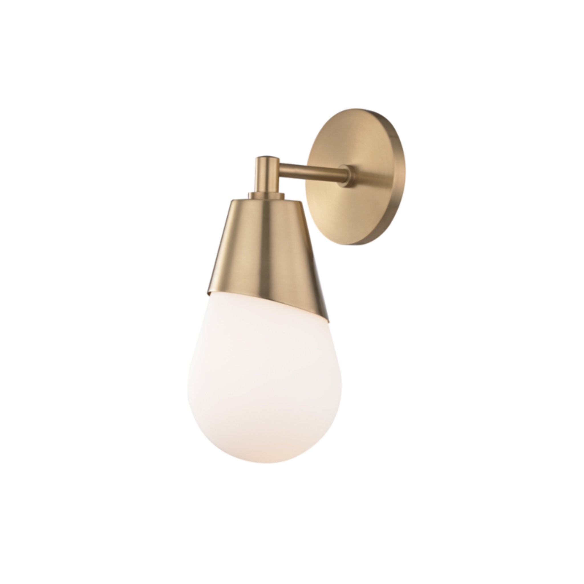 Cora 1-Light Wall Sconce in Aged Brass 5L x 5W x 11.75H