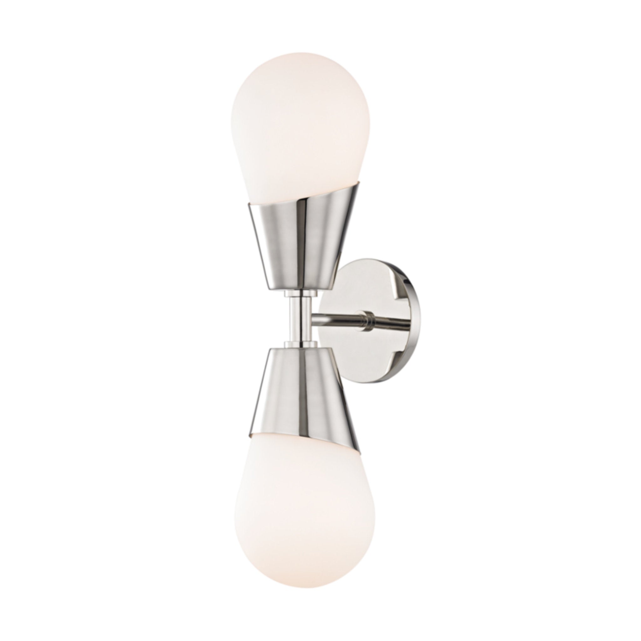 Cora 2-Light Wall Sconce in Polished Nickel 5L x 5W x 19H