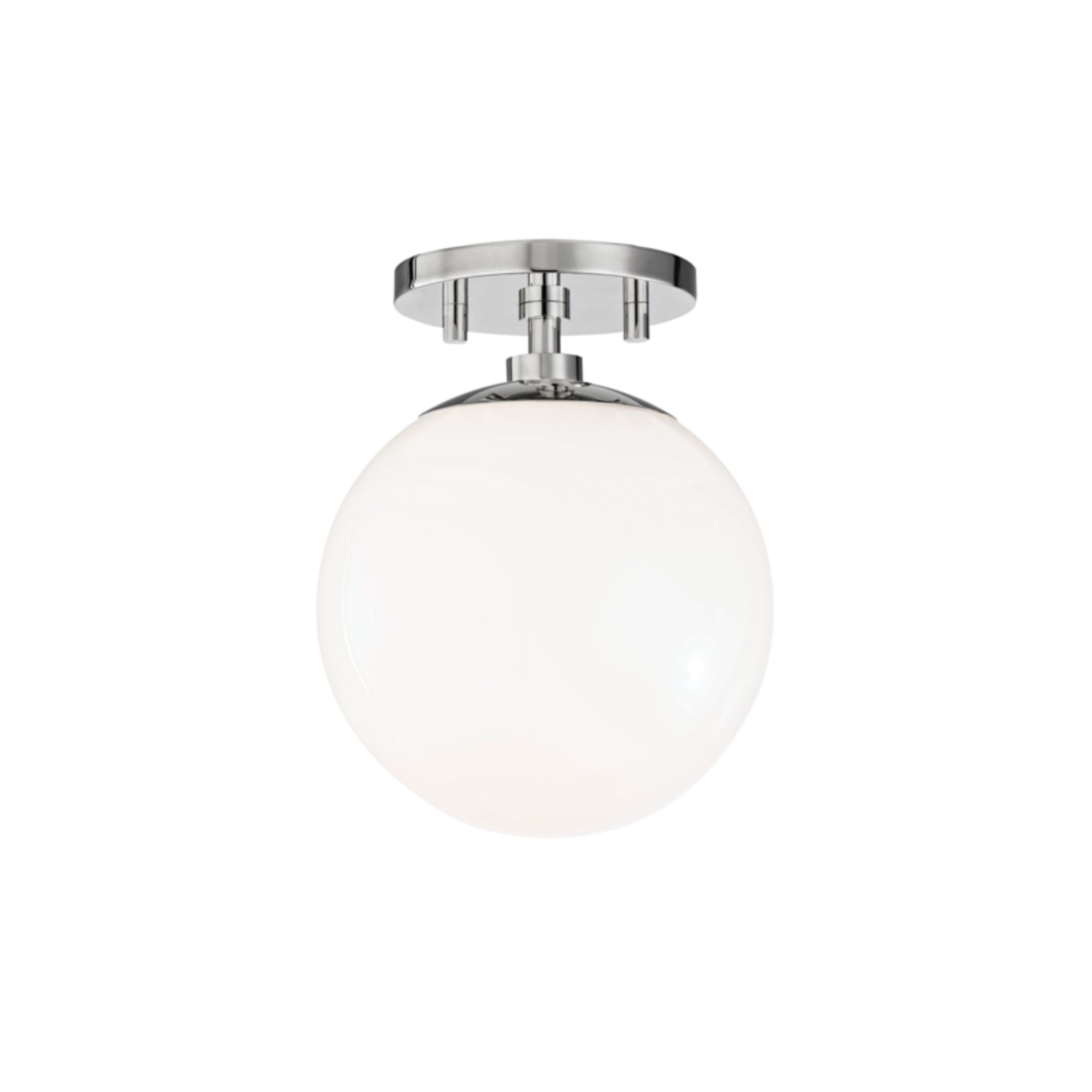 Stella 1-Light Semi Flush in Polished Nickel 7L x 7W x 9H