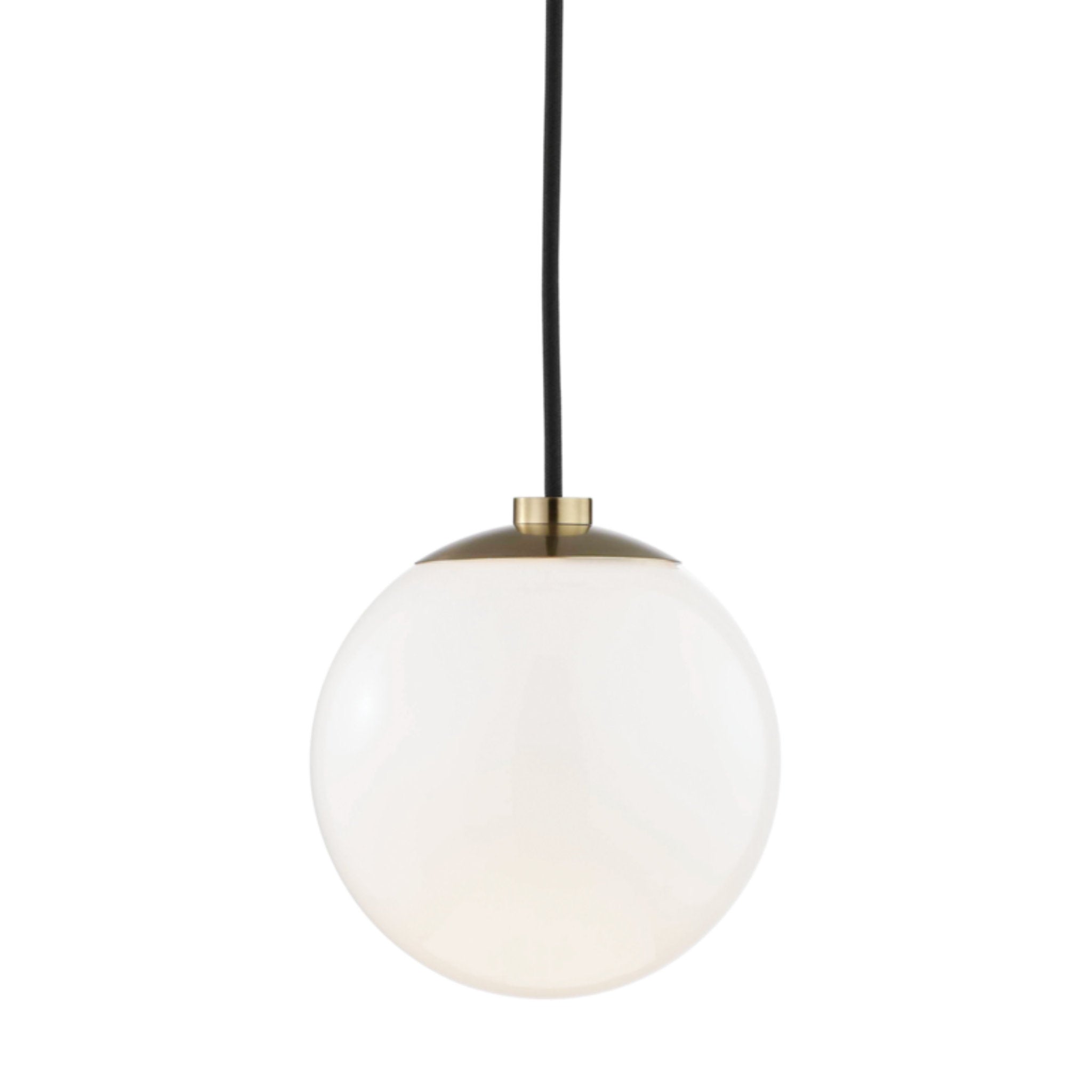Stella 1-Light Pendant in Aged Brass 7L x 7W x 7.75H