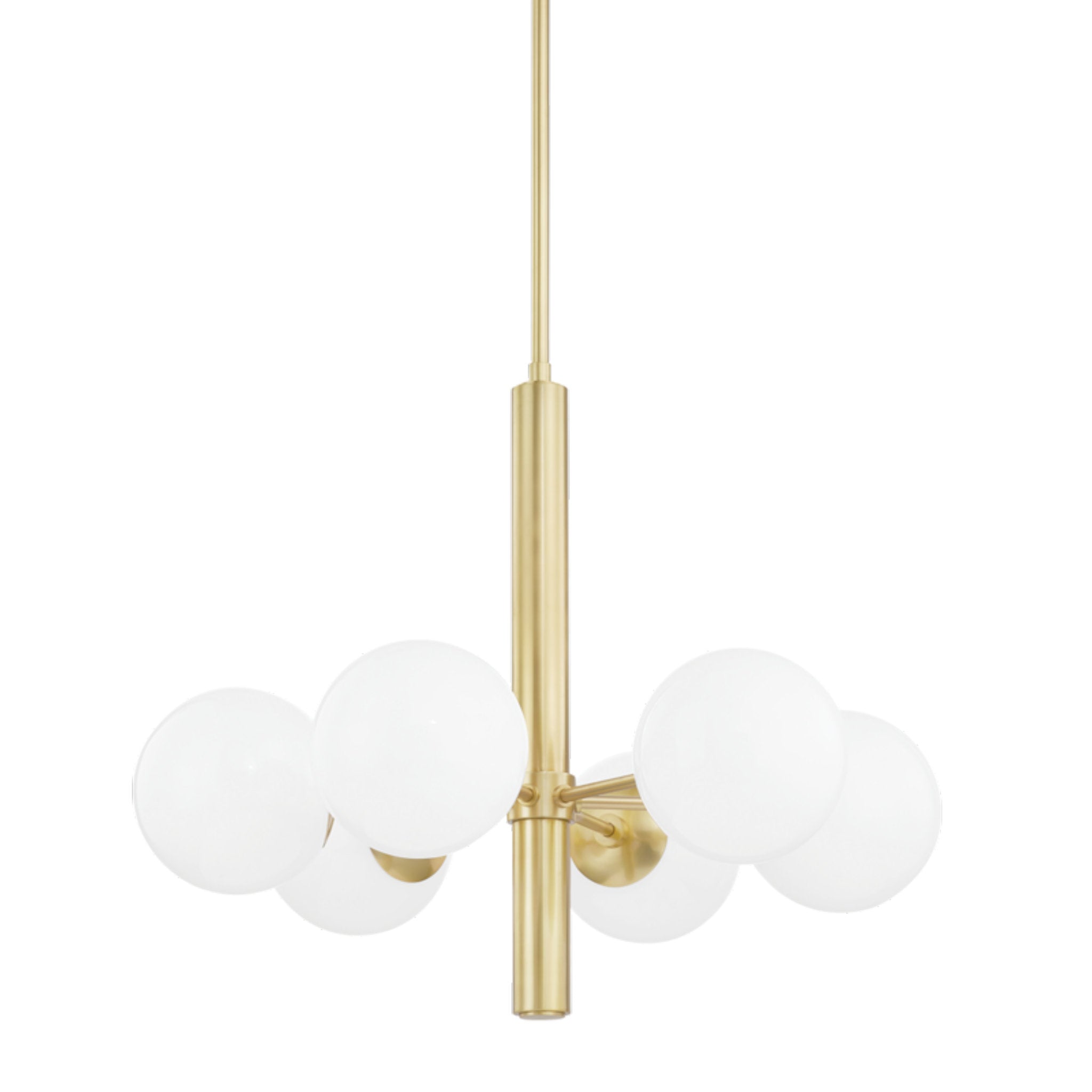 Stella 6-Light Chandelier in Aged Brass 28L x 28W x 23.75H