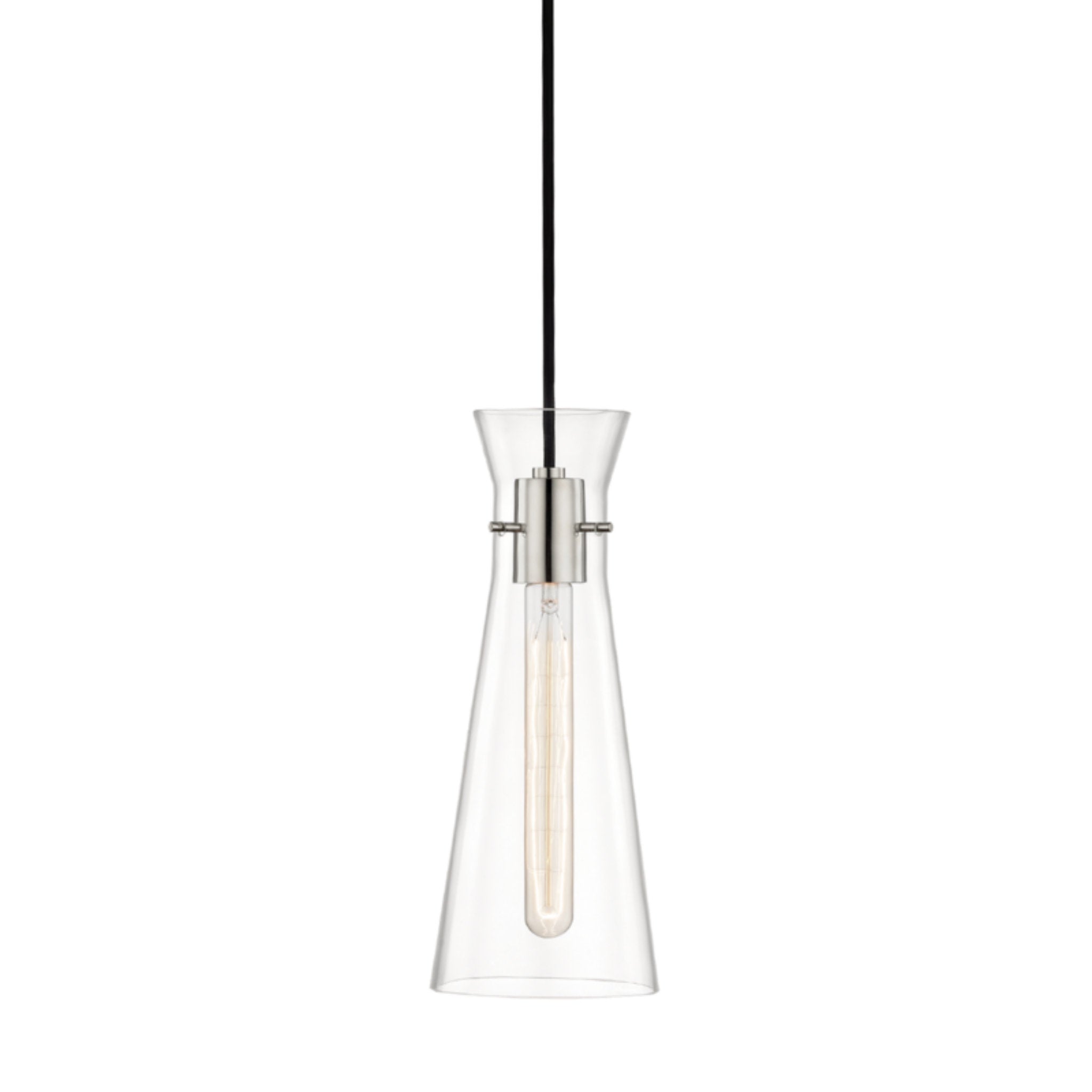 Anya 1-Light Pendant in Polished Nickel 5.5L x 5.5W x 14.5H