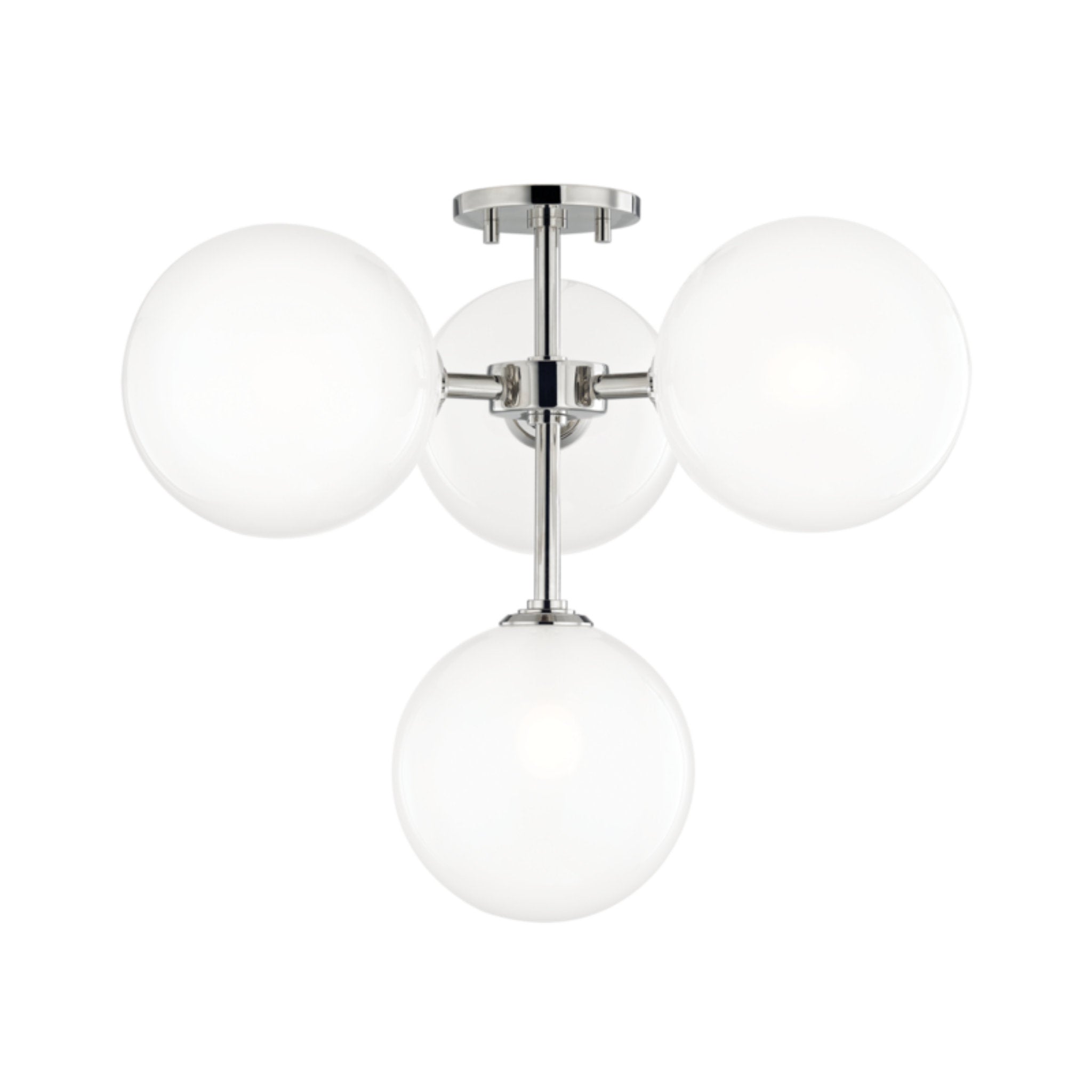 Ashleigh 4-Light Semi Flush in Polished Nickel 20.25L x 20.25W x 18H