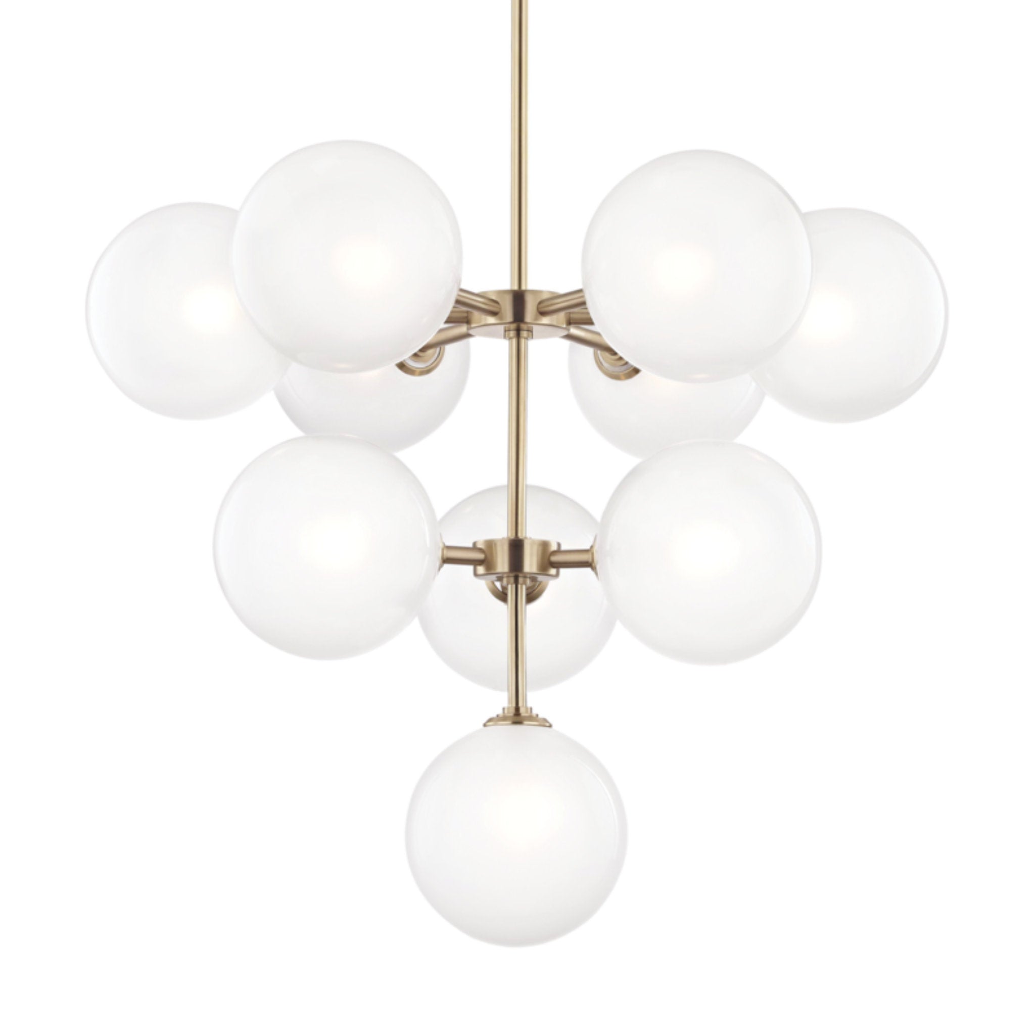 Ashleigh 10-Light Chandelier in Aged Brass 29.75L x 29.75W x 25H
