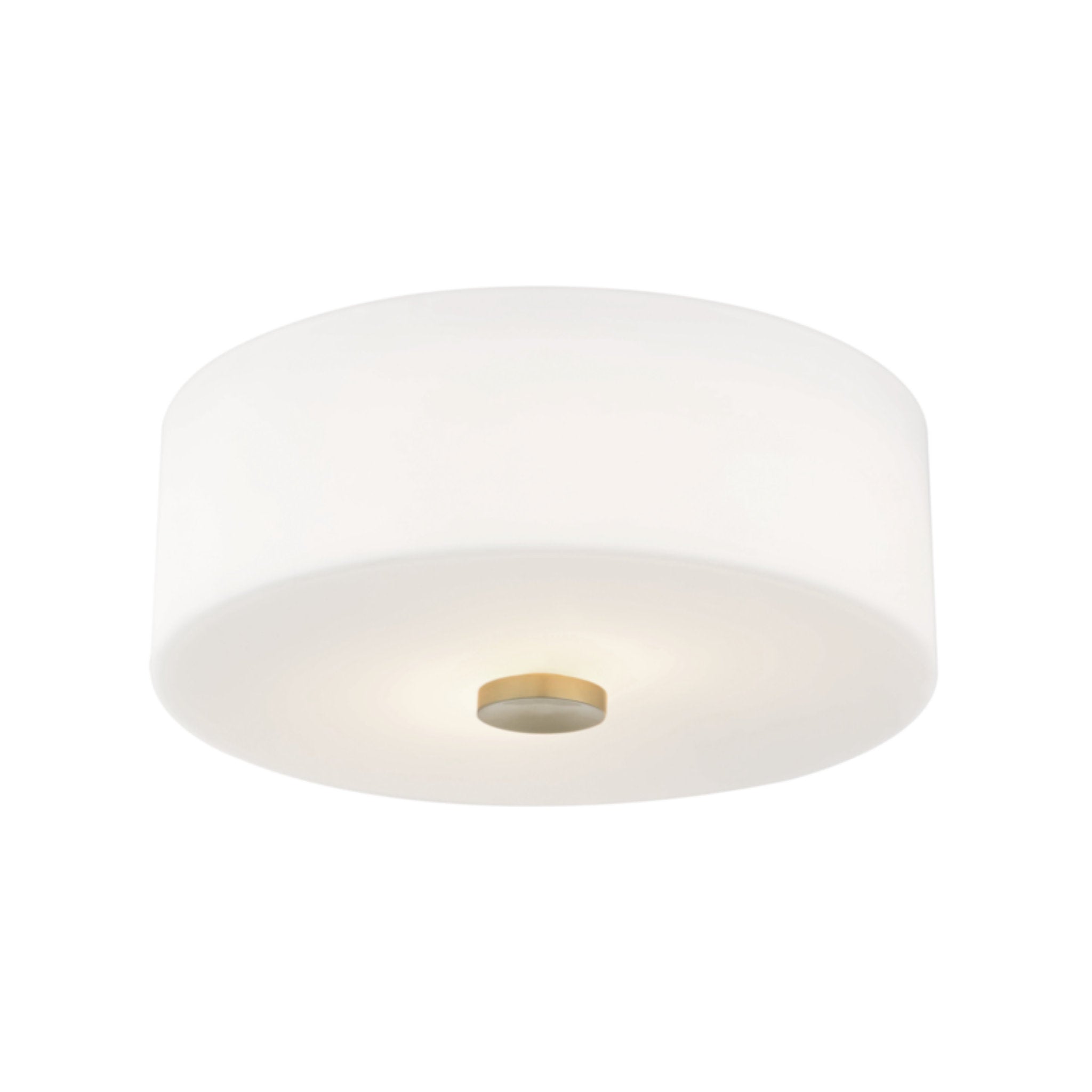Sophie 2-Light Flush Mount in Aged Brass 11.75L x 11.75W x 4.5H