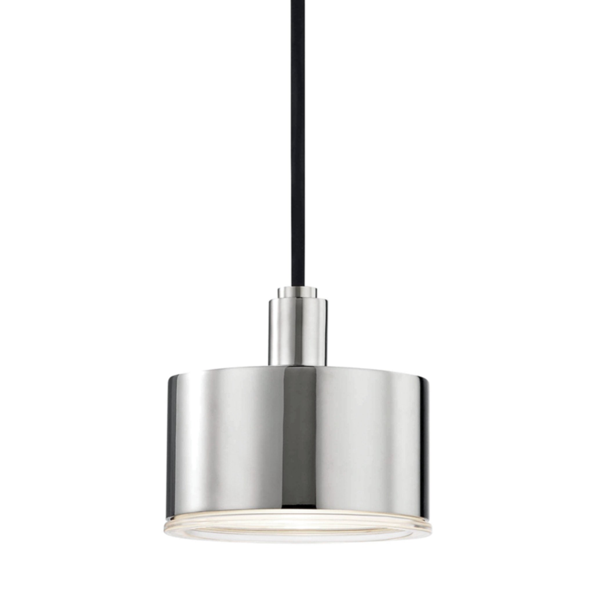 Nora 1-Light Pendant in Polished Nickel 5.25L x 5.25W x 5.25H