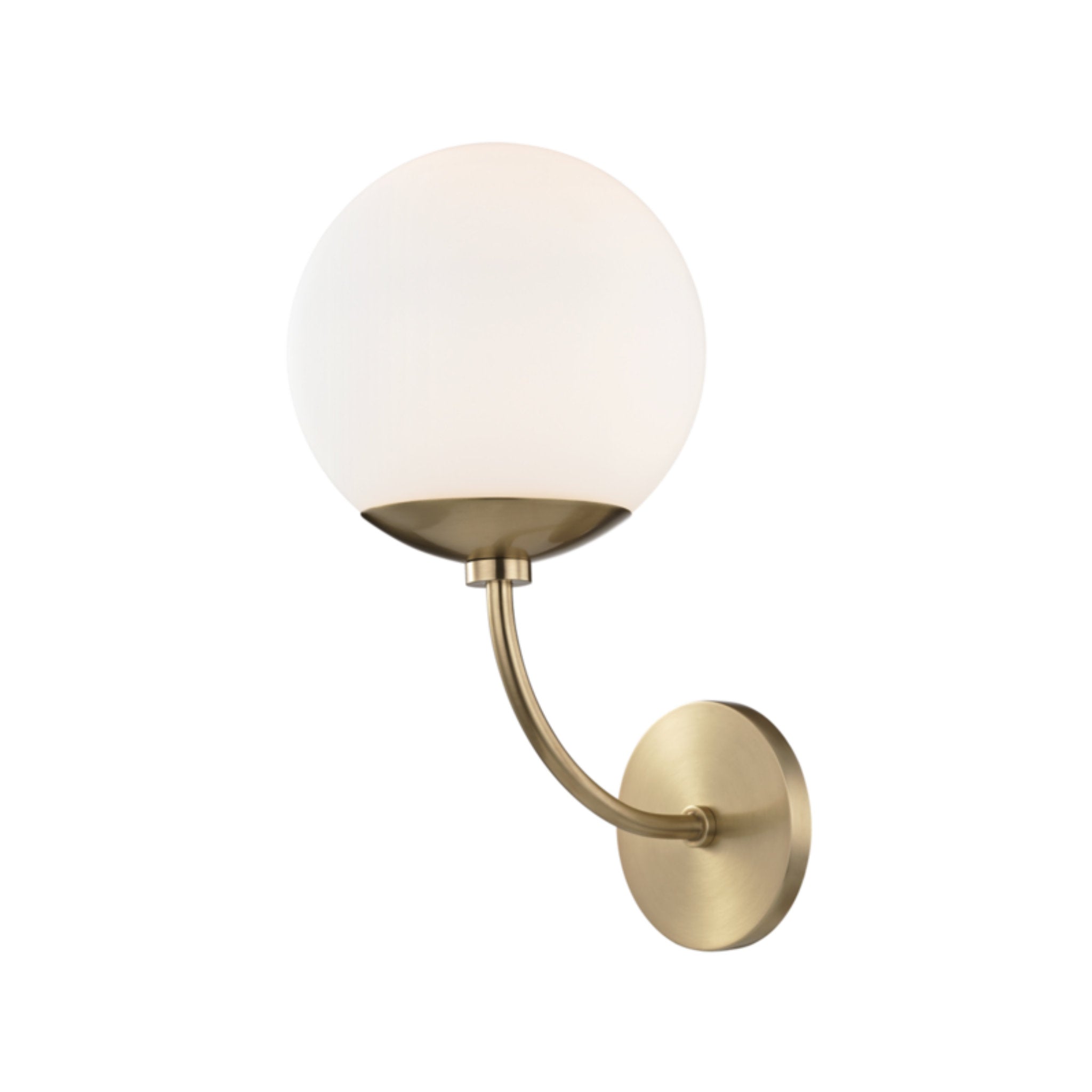 Carrie 1-Light Wall Sconce in Aged Brass 7.5L x 7.5W x 14.75H