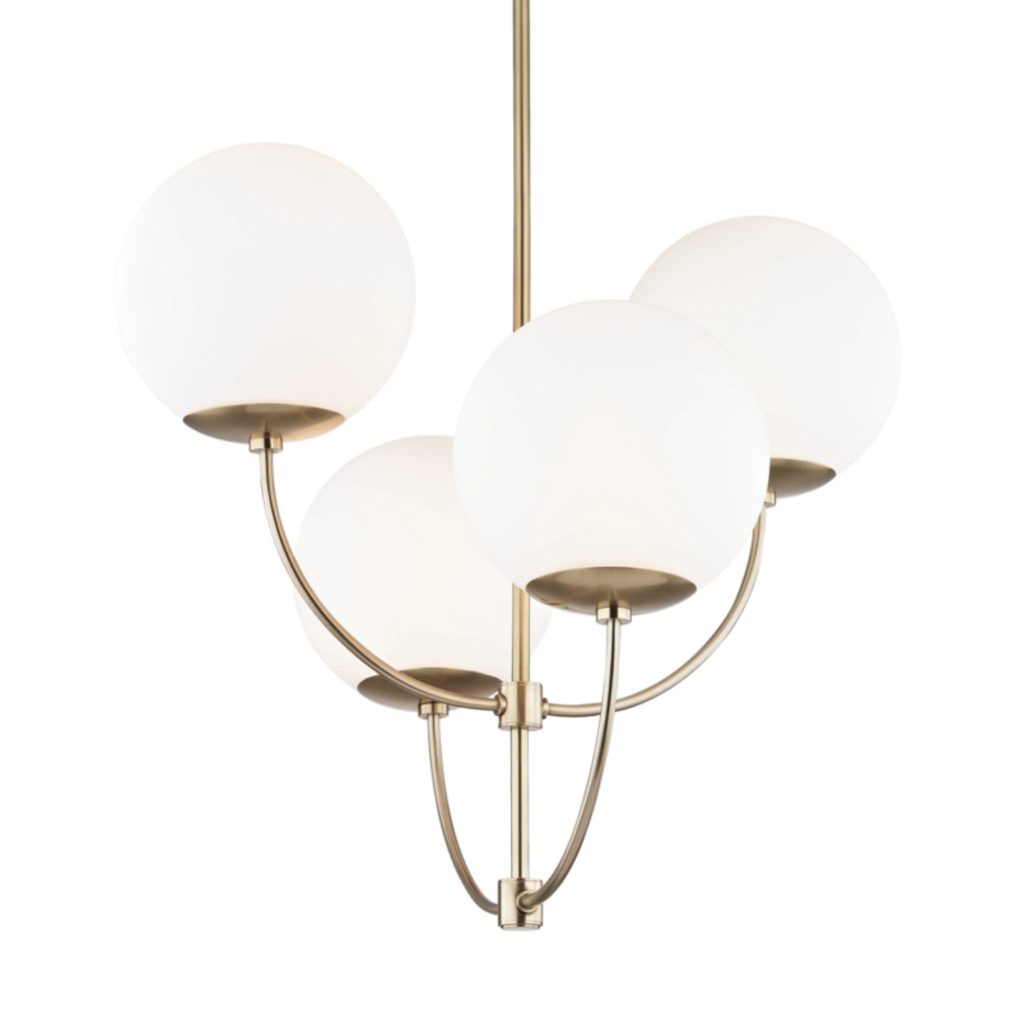 Carrie 4-Light Chandelier in Aged Brass 29.75L x 29.75W x 27.5H