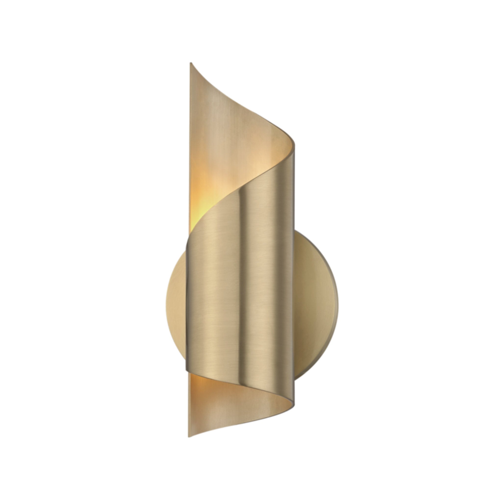 Evie 1-Light Wall Sconce in Aged Brass 4.75L x 4.75W x 9.75H