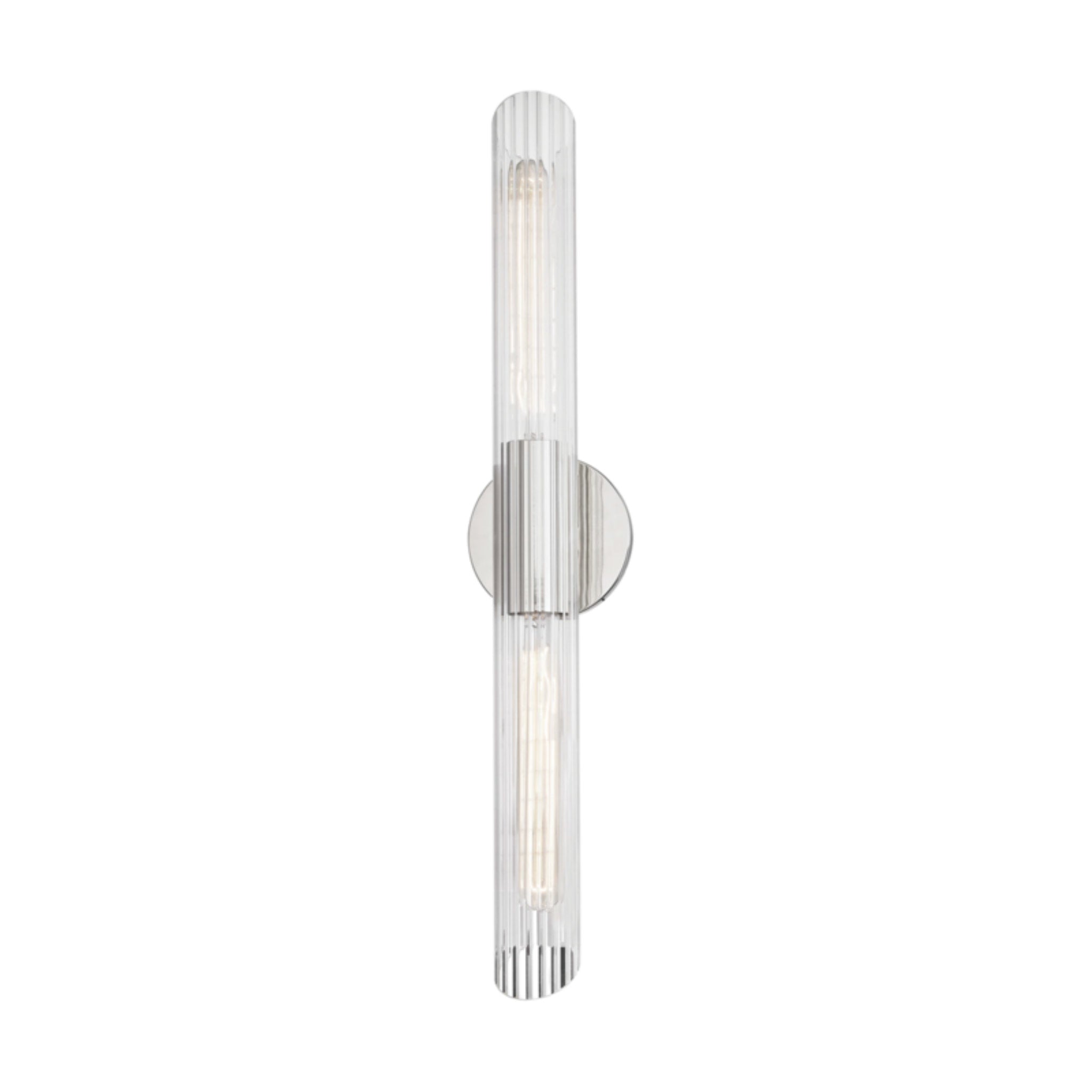 Cecily 2-Light Wall Sconce in Polished Nickel 4.75L x 4.75W x 24.75H