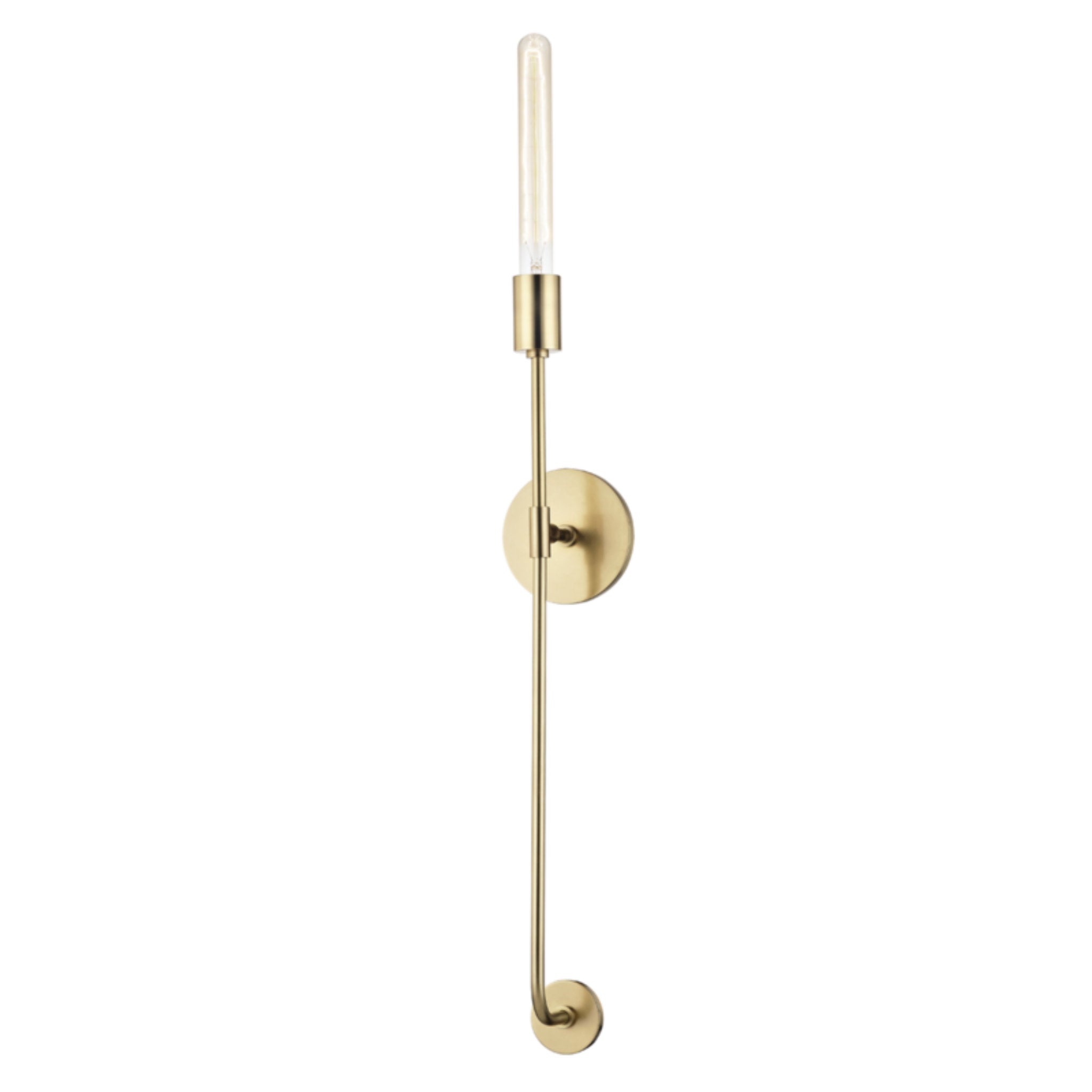 Dylan 1-Light Wall Sconce in Aged Brass 4.75L x 4.75W x 35H