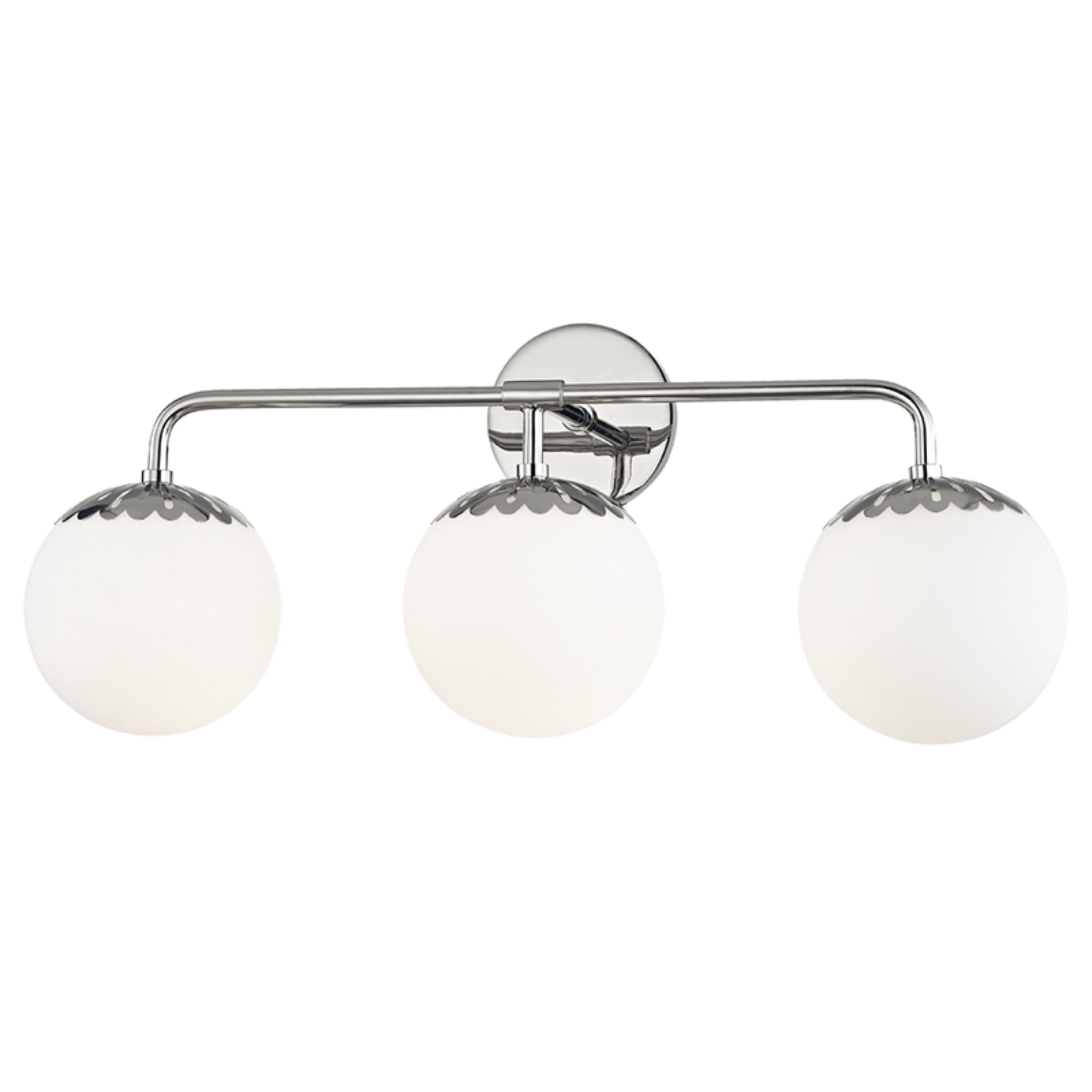 Paige 3-Light Bath and Vanity in Polished Nickel 23.25L x 23.25W x 10.5H